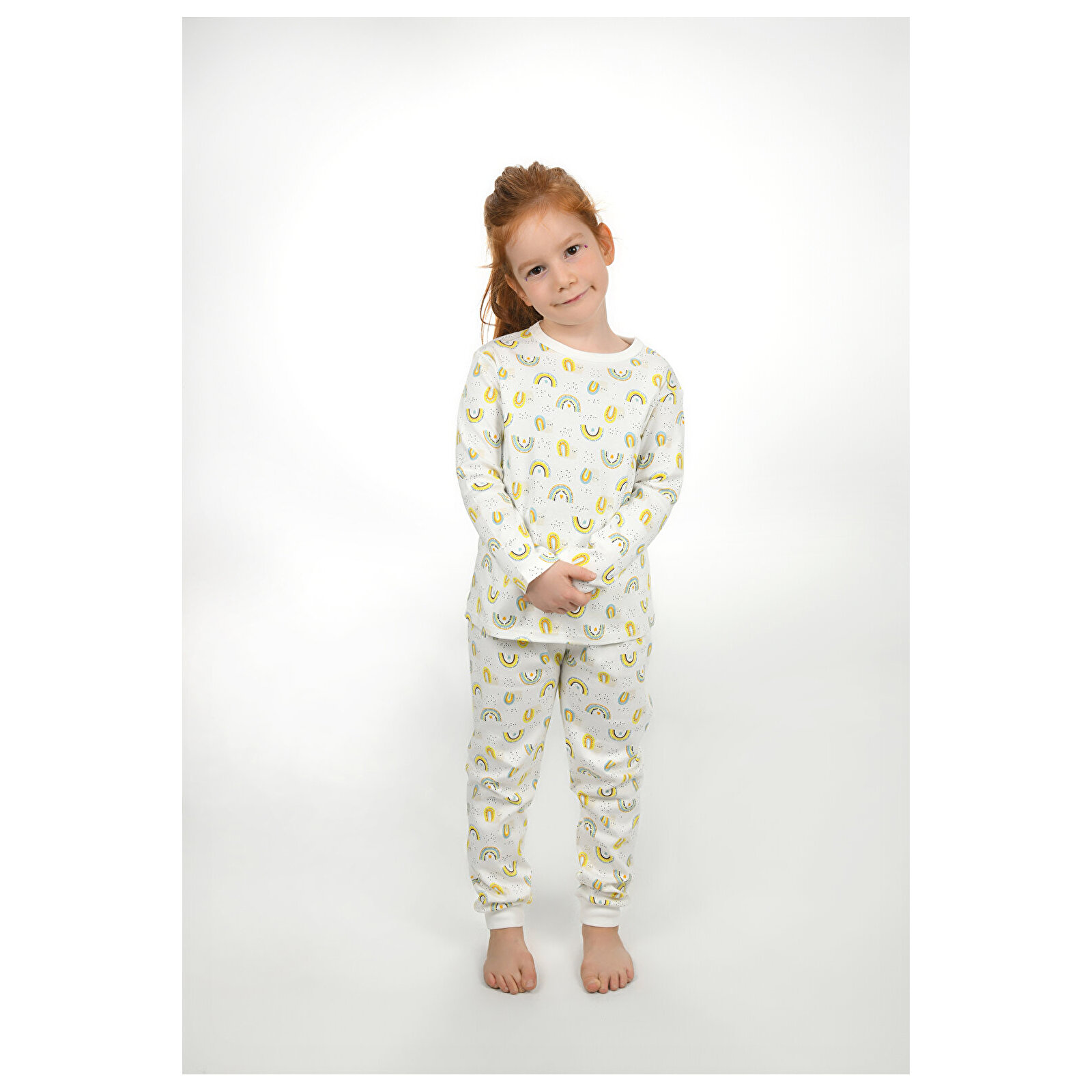 Çocuk Pijama Takımı 1-5 Yaş Gökkuşağı Desen Çocuk Pijama Takımı 1-5 Yaş Gökkuşağı Desen