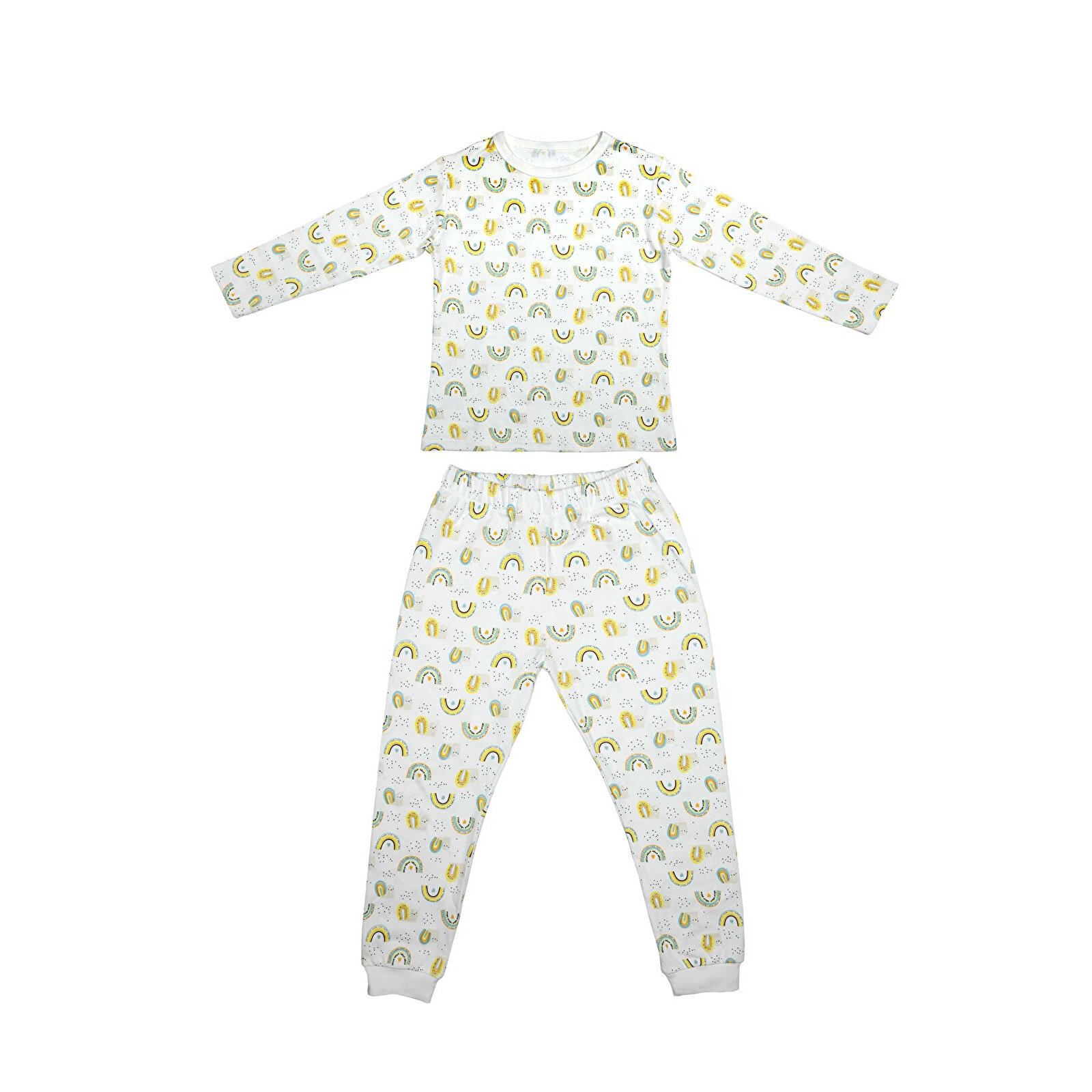 Çocuk Pijama Takımı 1-5 Yaş Gökkuşağı Desen Çocuk Pijama Takımı 1-5 Yaş Gökkuşağı Desen