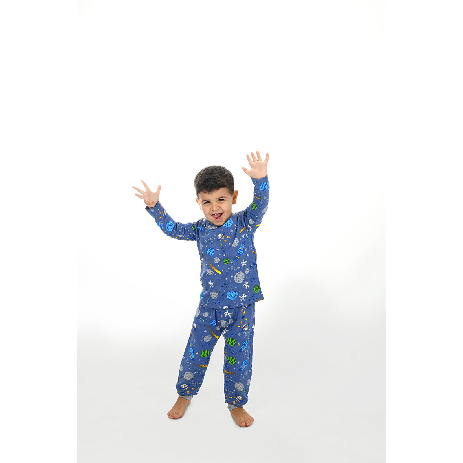 Çocuk Pijama Takımı 1-5 Yaş Uzay Desen