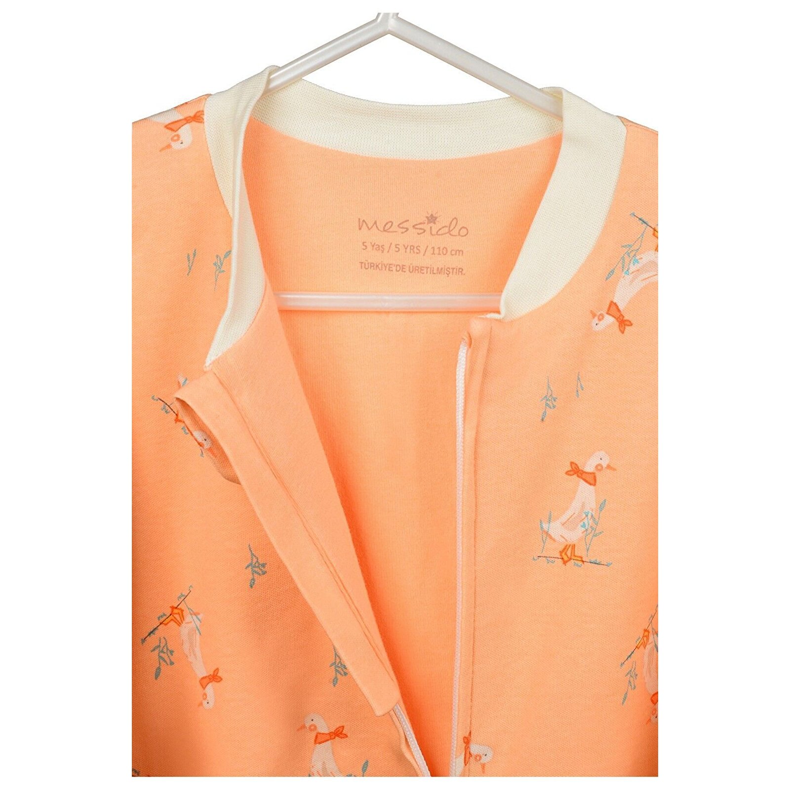 Kız Ördekli Desen Uyku Tulumu Fermuarlı 1TOG Bisiklet Yaka Ribanalı Paça Uzun Kol Kız Ördekli Desen Uyku Tulumu Fermuarlı 1TOG Bisiklet Yaka Ribanalı Paça Uzun Kol