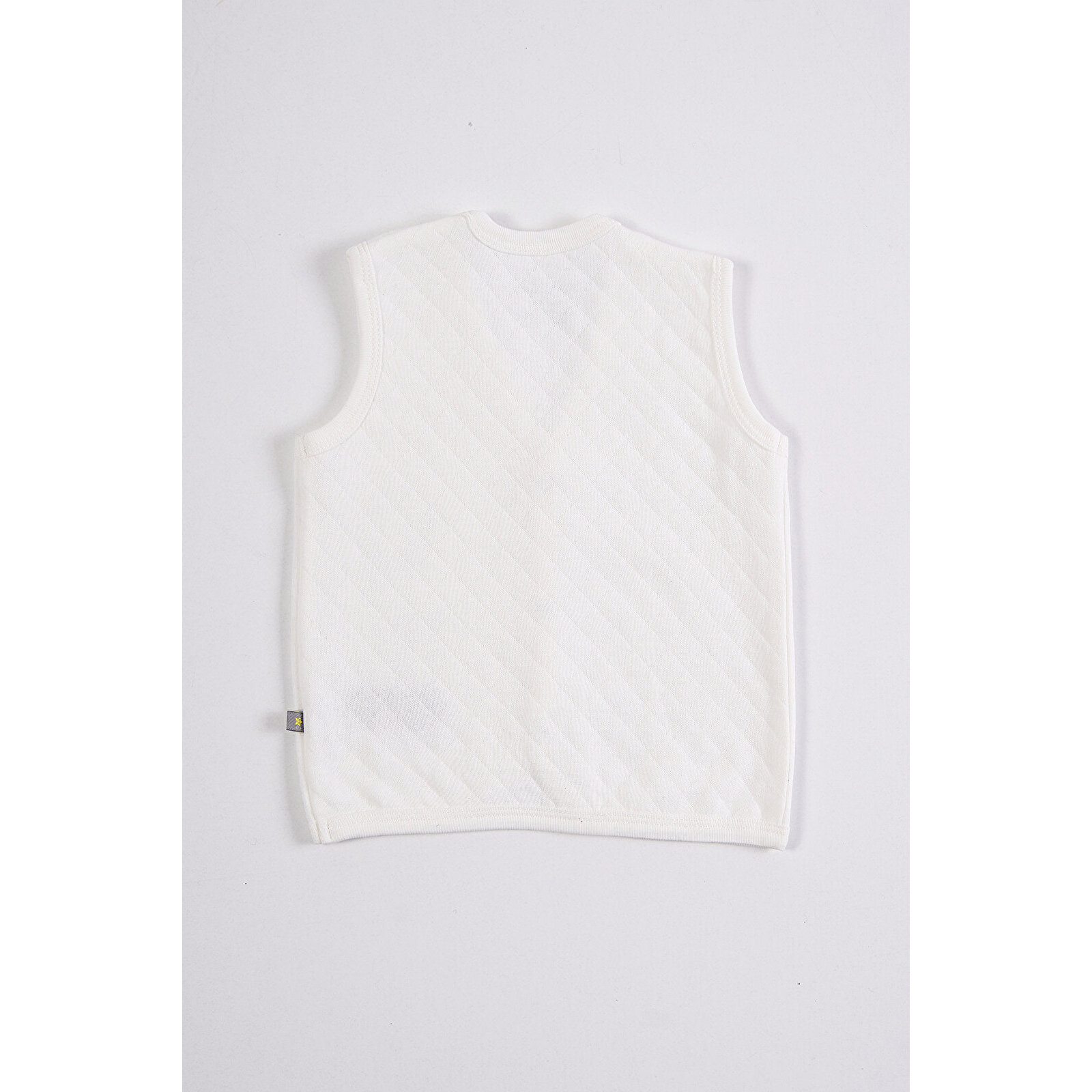 Kapitone Bebek Yelek - Beyaz Tavşan