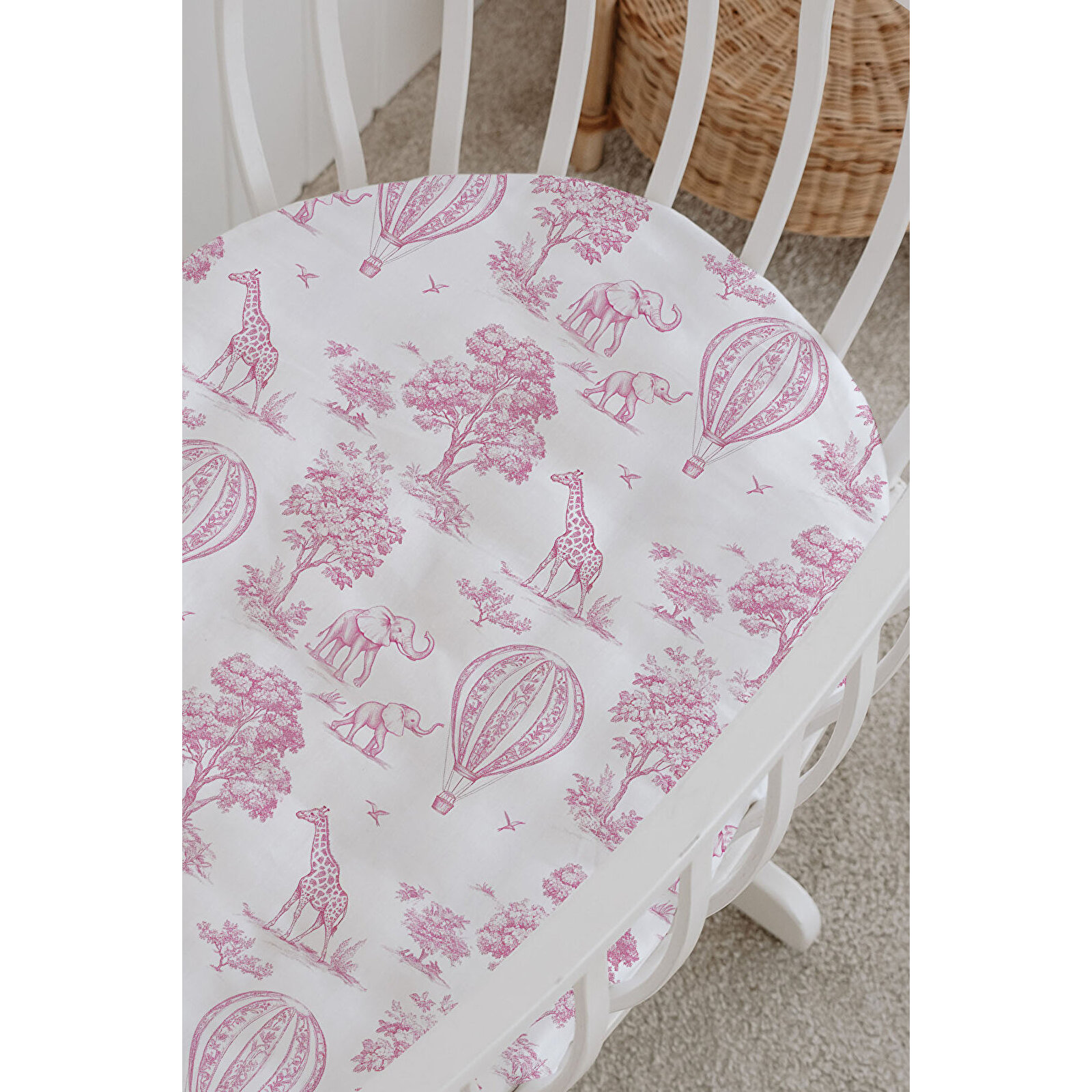 %100 Pamuklu Poplin Anne Yanı Beşik Nevresim Seti 60x100 cm - Sevimli Kış Masalı