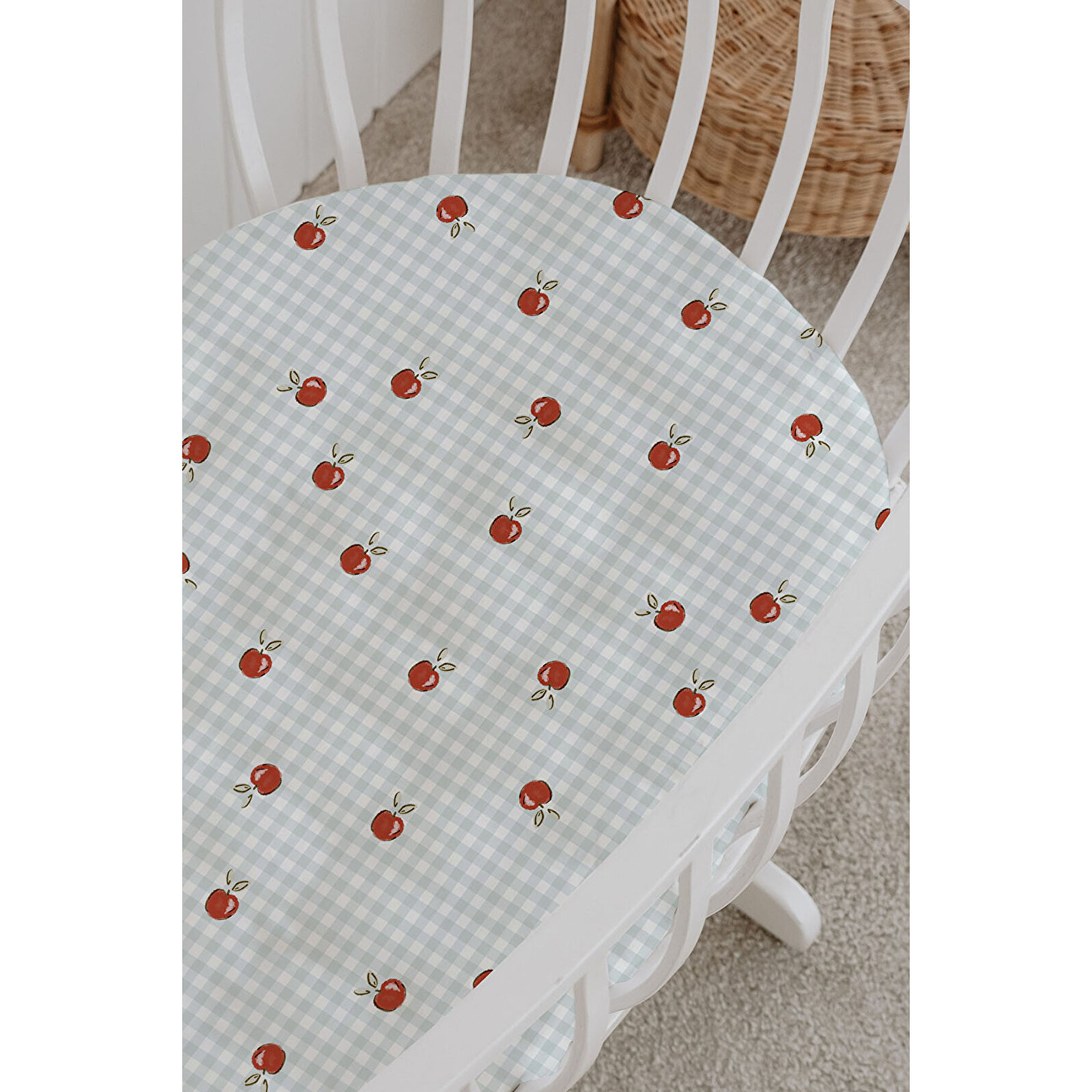 %100 Pamuklu Poplin Anne Yanı Beşik Nevresim Seti 60x100 cm - Pötikare Yelkenliler