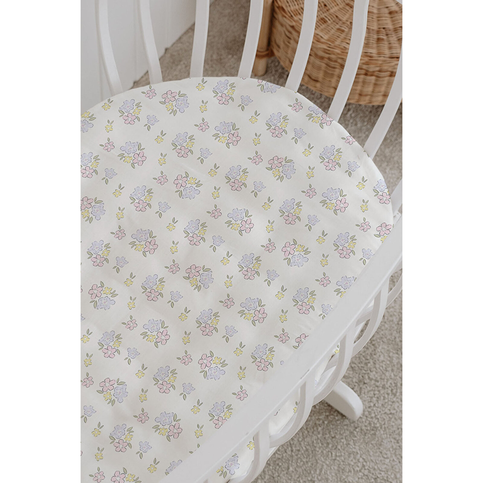 %100 Pamuklu Poplin Bebek Beşik Nevresim Seti 80x120 cm - Sevimli Kış Ayıları