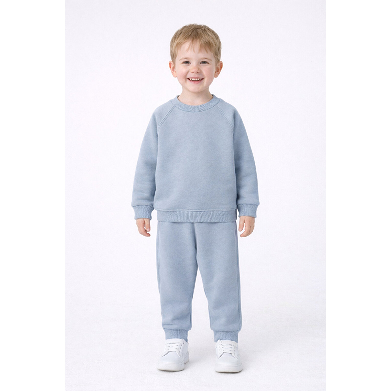 Kız Erkek Çocuk 3 İp Şardonlu Alt Üst Takım 9 Ay - 4 Yaş