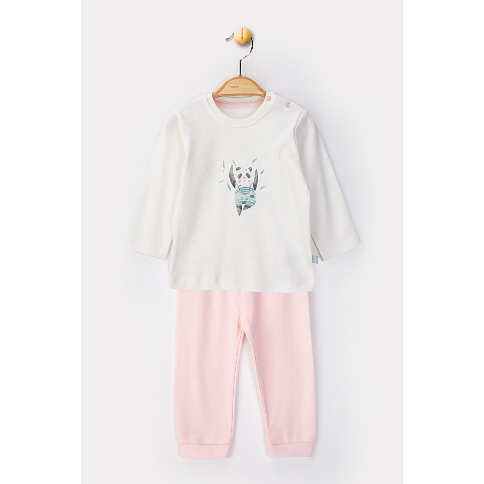 %100 Organik Kumaştan Baskılı 2'li Takım 9-24 Ay