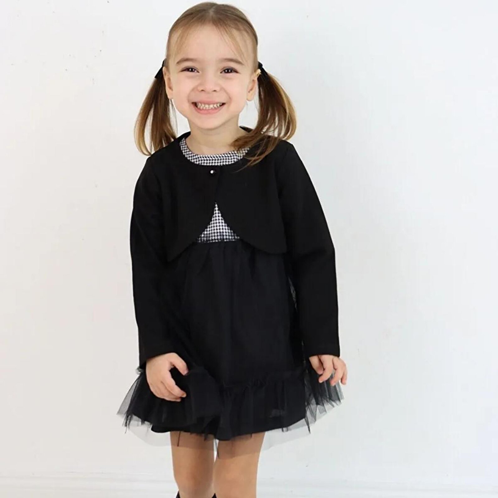 Kız Bebek Bolerolu Tüllü Elbise