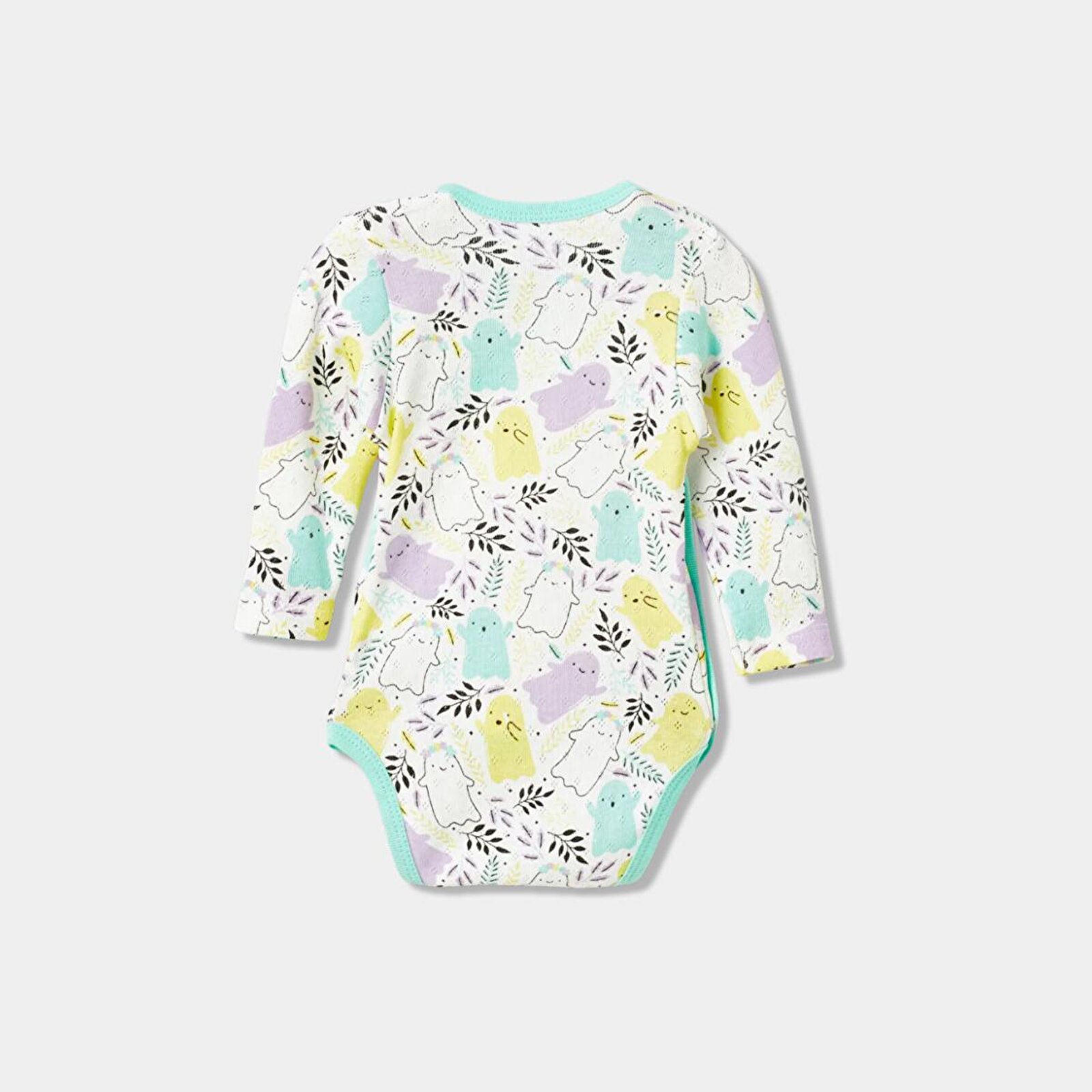 Kız Bebek Jakarlı Zıbın Body-Patikli Alt Bisiklet Yaka Uzun Paça Uzun Kol