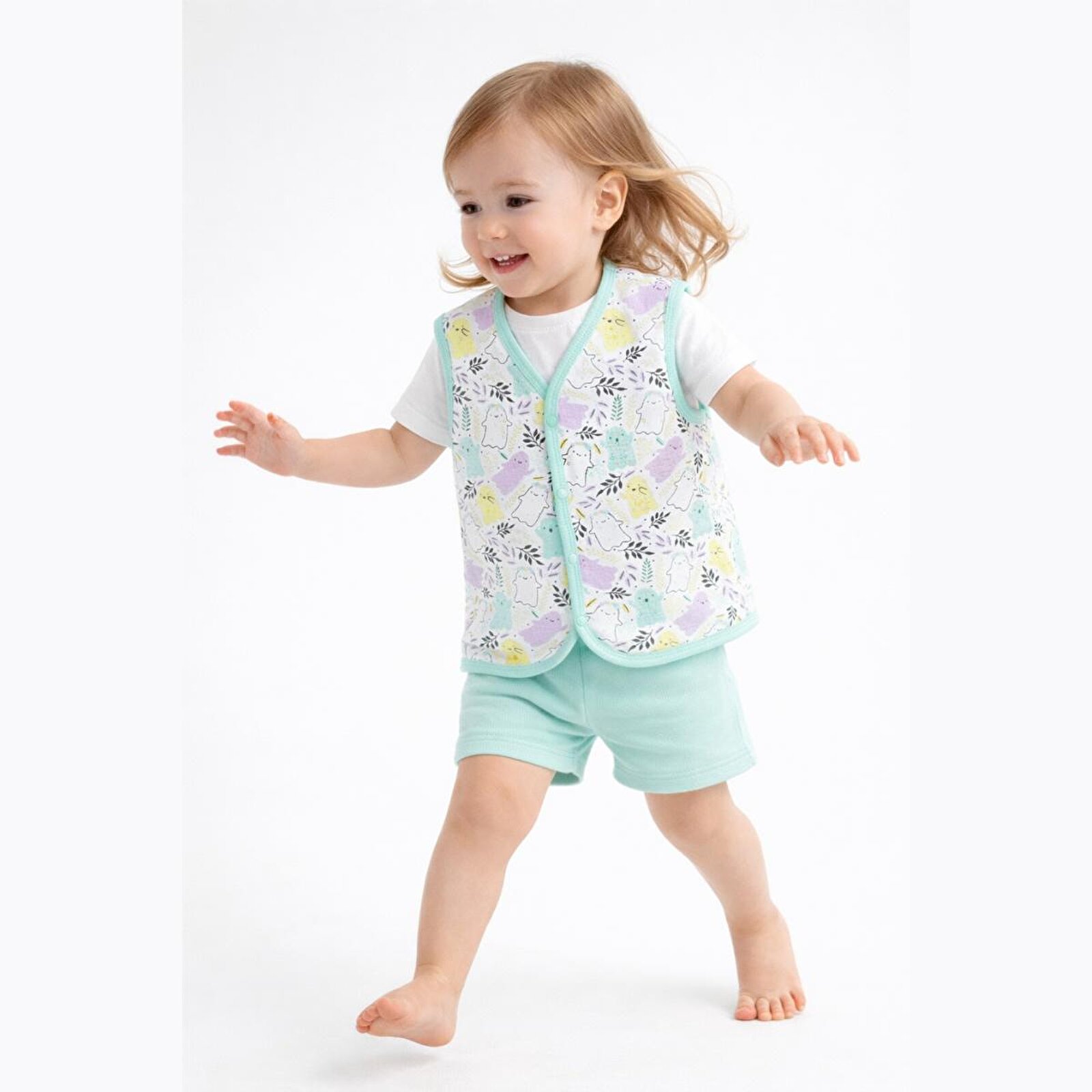 Kız Bebek Jakarlı Yelek