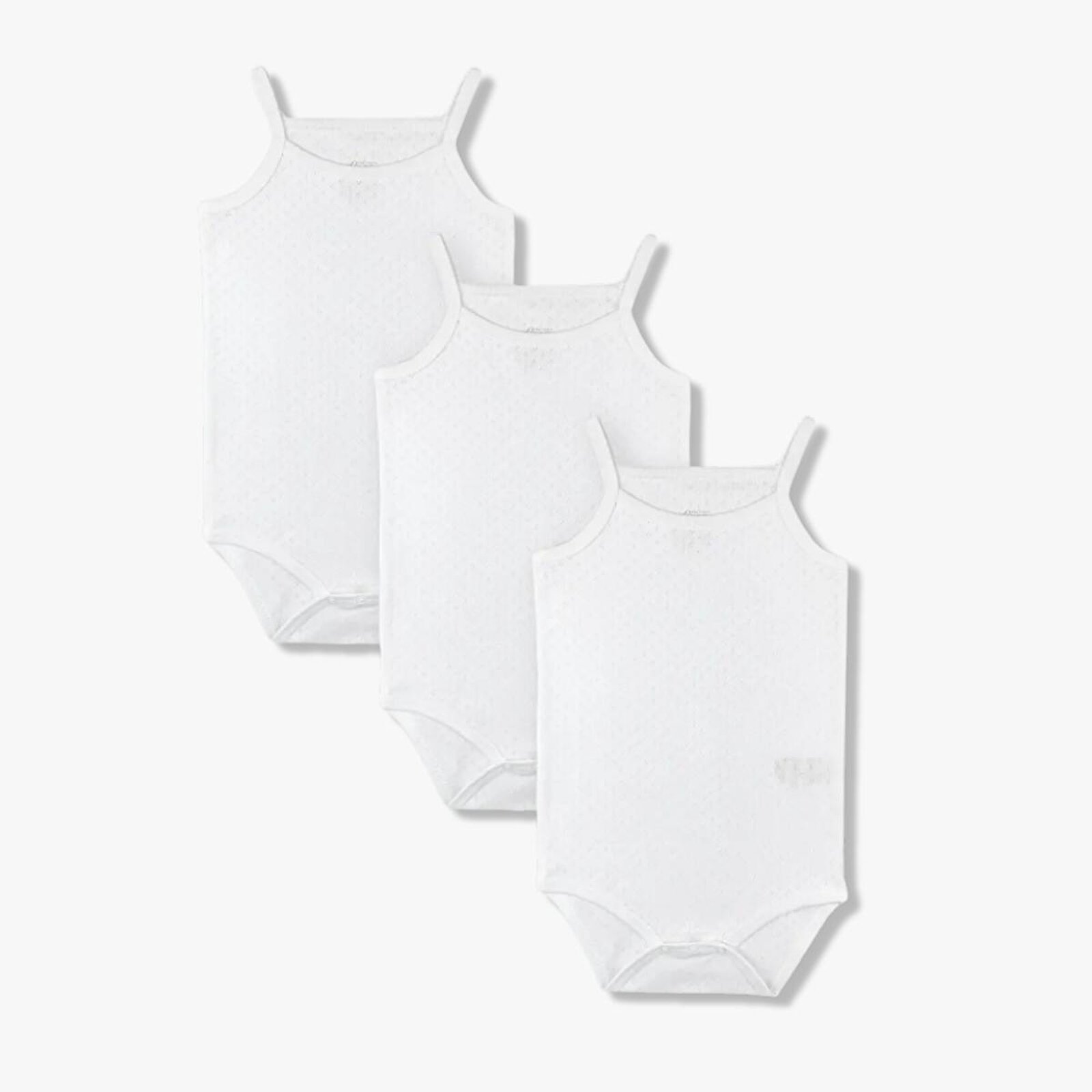 Kız Bebek 3lü Jakarlı İp Askılı Body