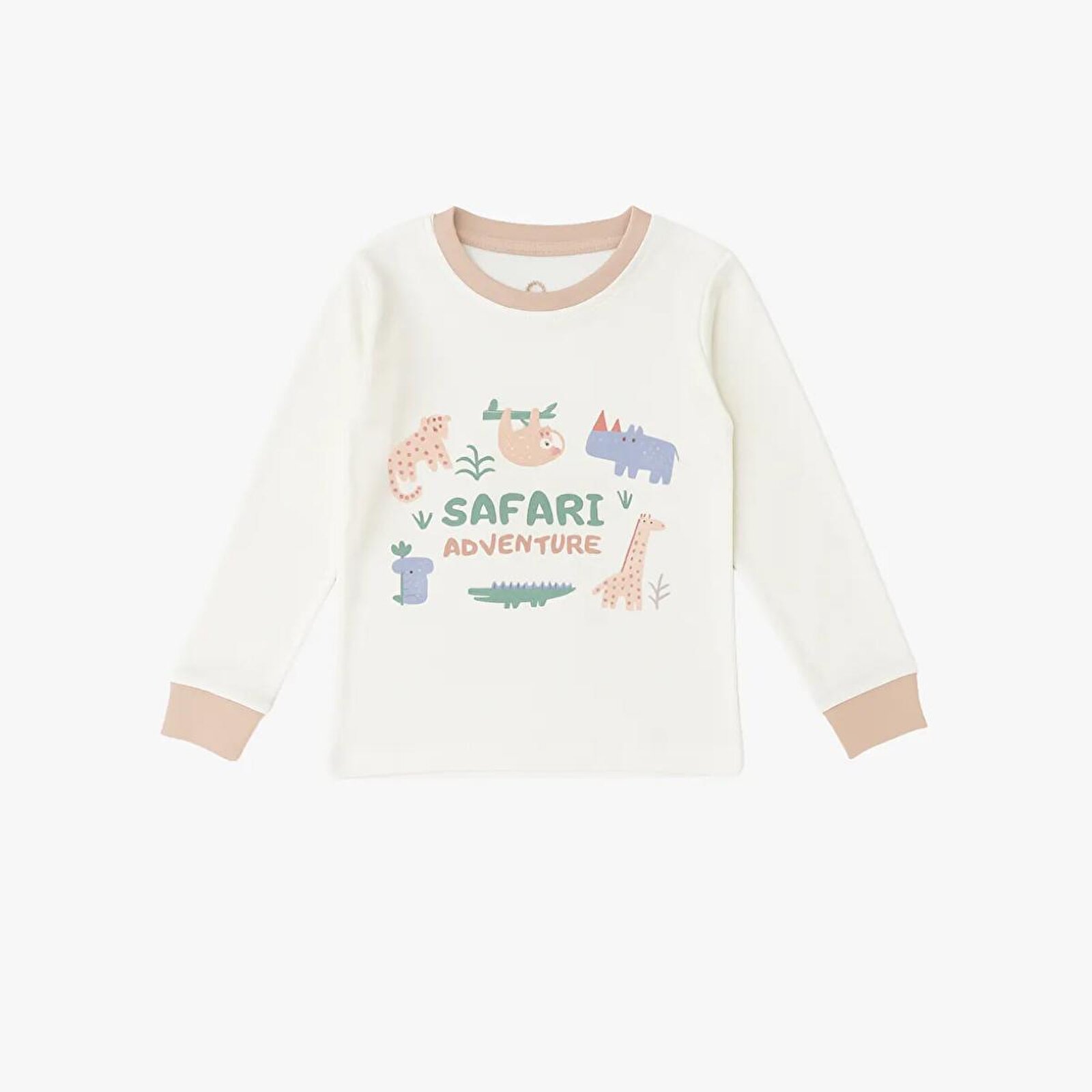 Erkek Bebek Uzun Kol Pijama Takımı Bisiklet Yaka Uzun Paça Uzun Kol