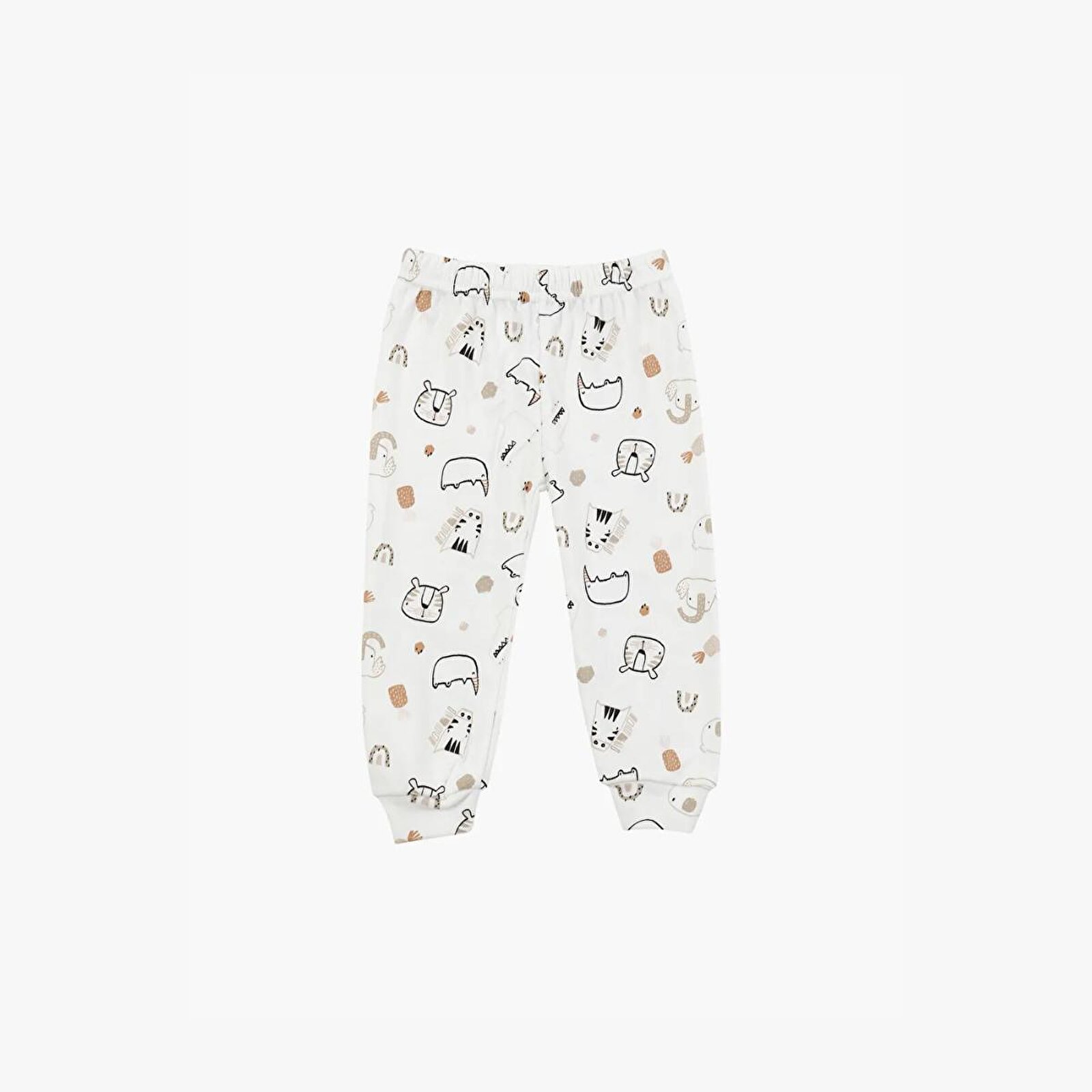 Erkek Bebek Basic 2li Patiksiz Alt İnterlok Hayvan Baskılı