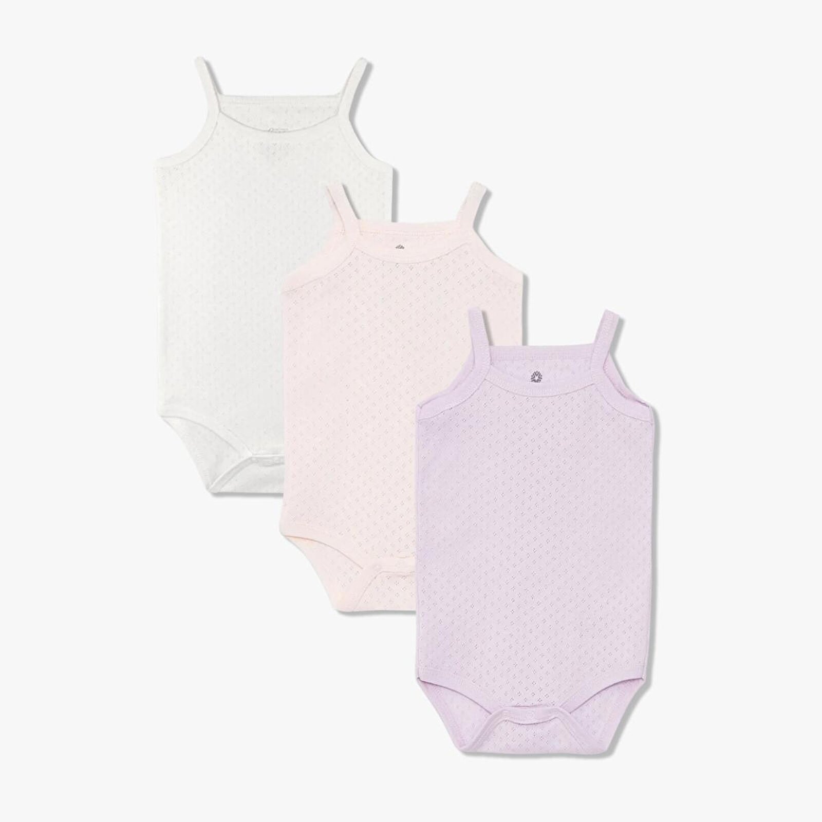 Kız Bebek 3lü Jakarlı İp Askılı Body