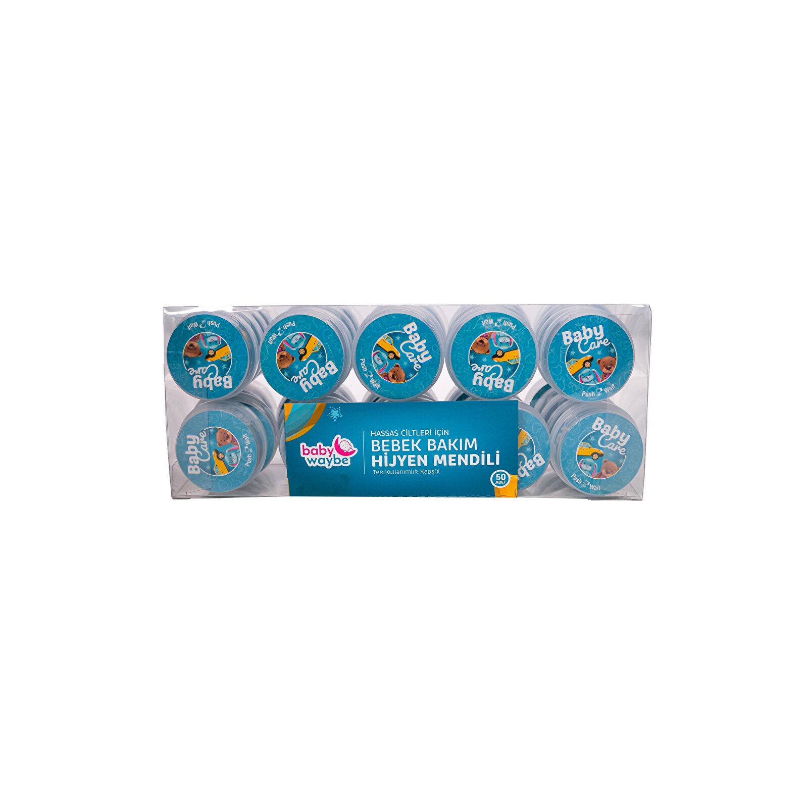 Bebek Bakım & Temizlik & Hijyen Basmalı Mendil 50 Adet