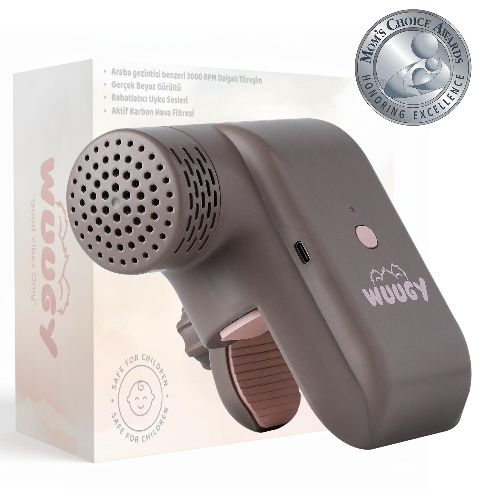 Bebek Uyku Asistanı – Taşınabilir, Titreşimli, Melodili, Beyaz Gürültülü, Hava Filtreli Uyku Yardımcısı