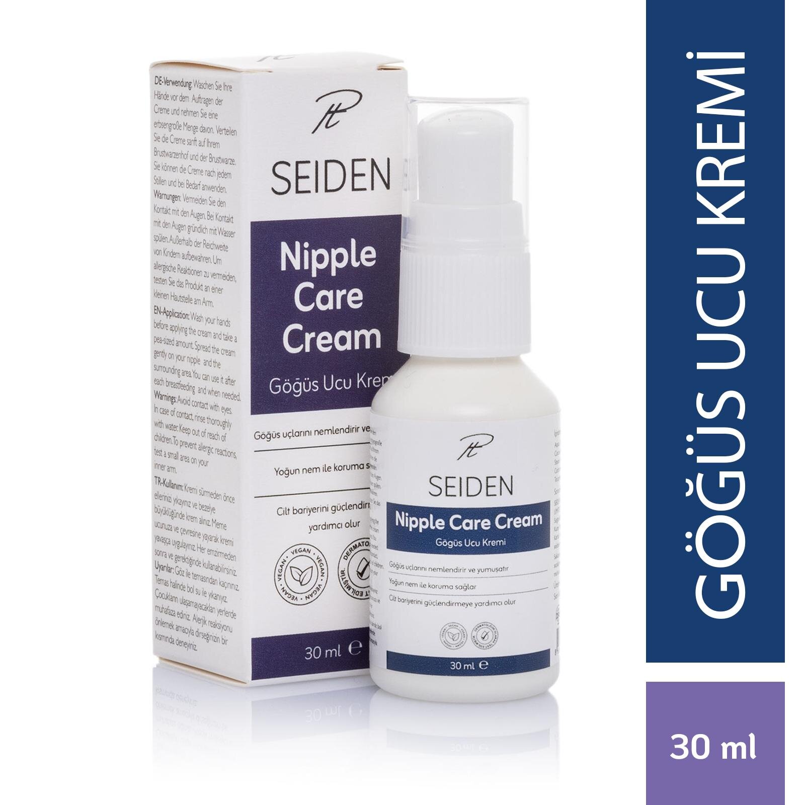 Göğüs Ucu Bakım Kremi Ve Göğüs Ucu Çatlak Kremi, Meme Ucu Bakım Kremi Vegan 30 ml