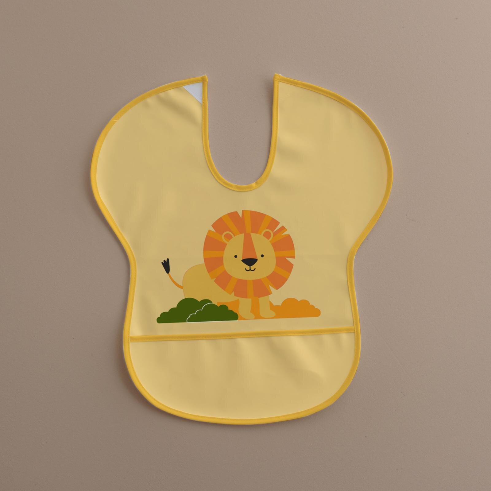 Sıvı Geçirmez Yarım Kollu Mama Önlüğü Aslan Desen Sıvı Geçirmez Yarım Kollu Mama Önlüğü Aslan Desen