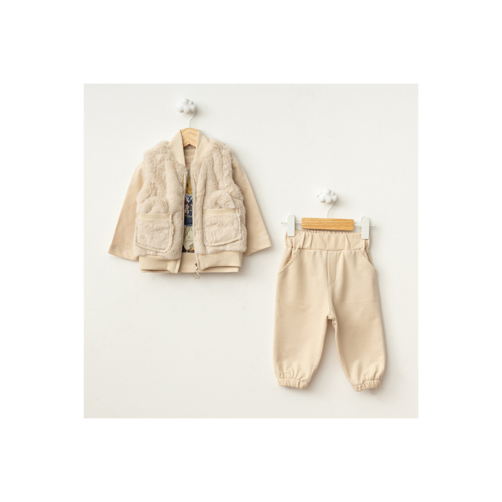 Yelekli Pelüş 3'Lü Takım