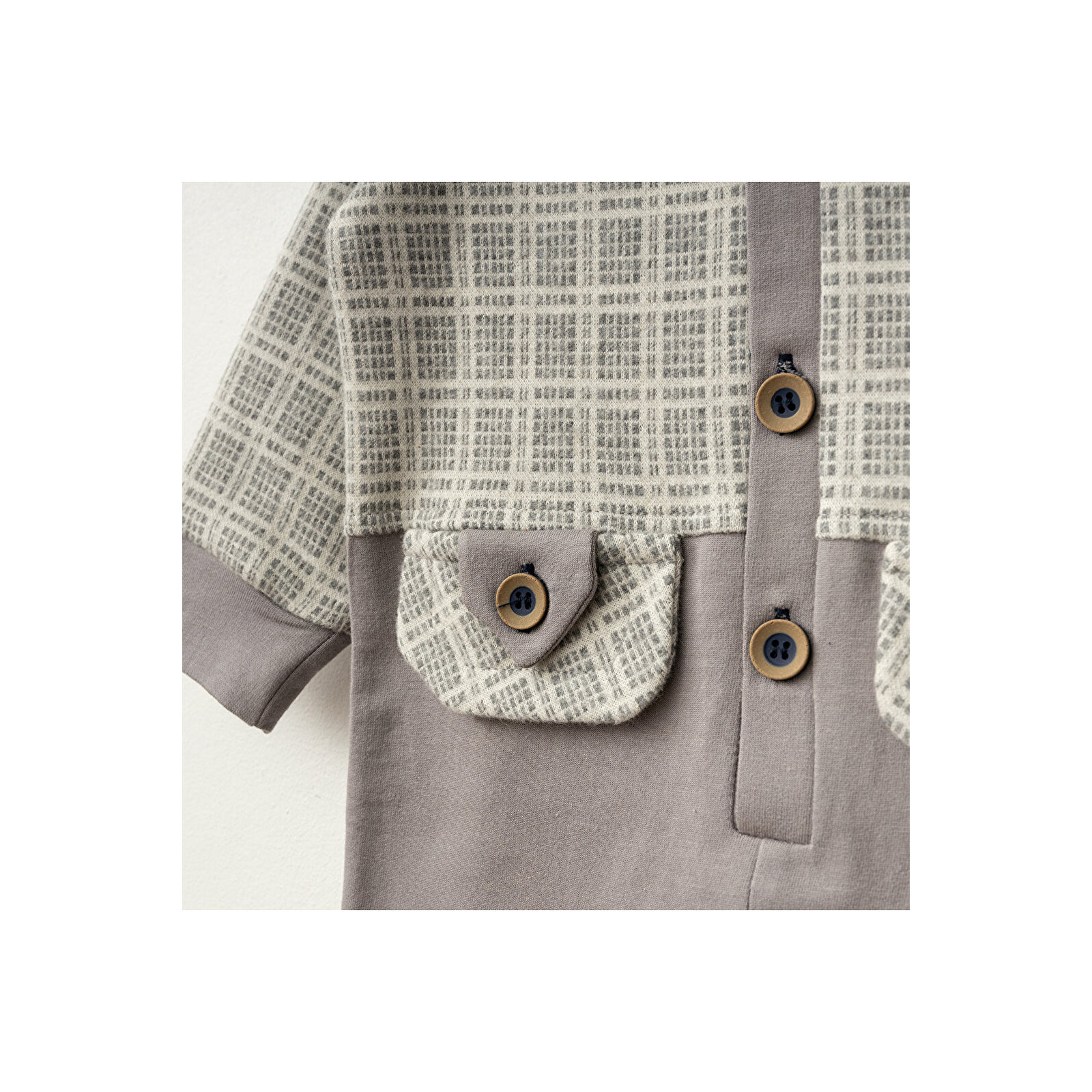 Kapüşonlu Önden Düğmeli Tulum