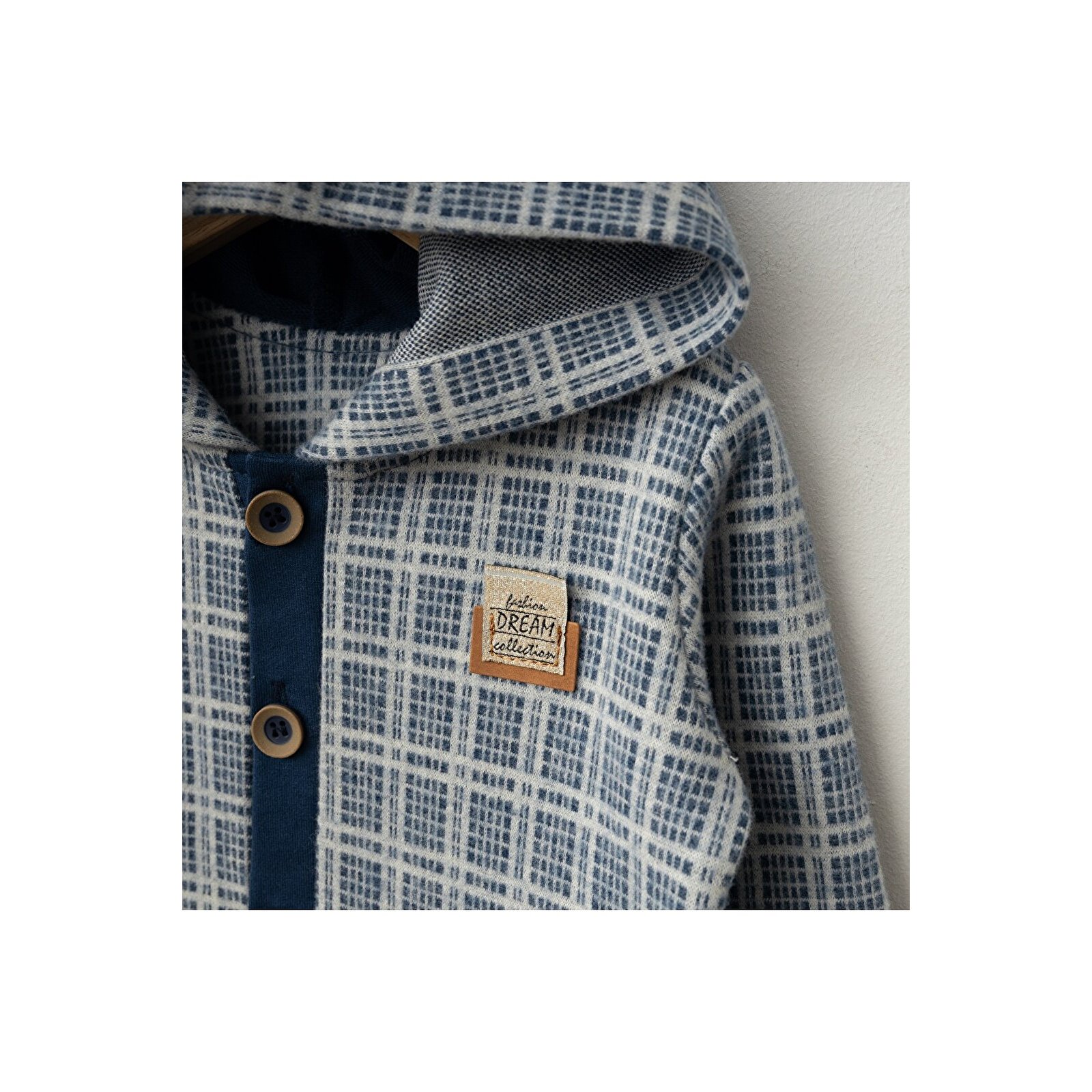 Kapüşonlu Önden Düğmeli Tulum