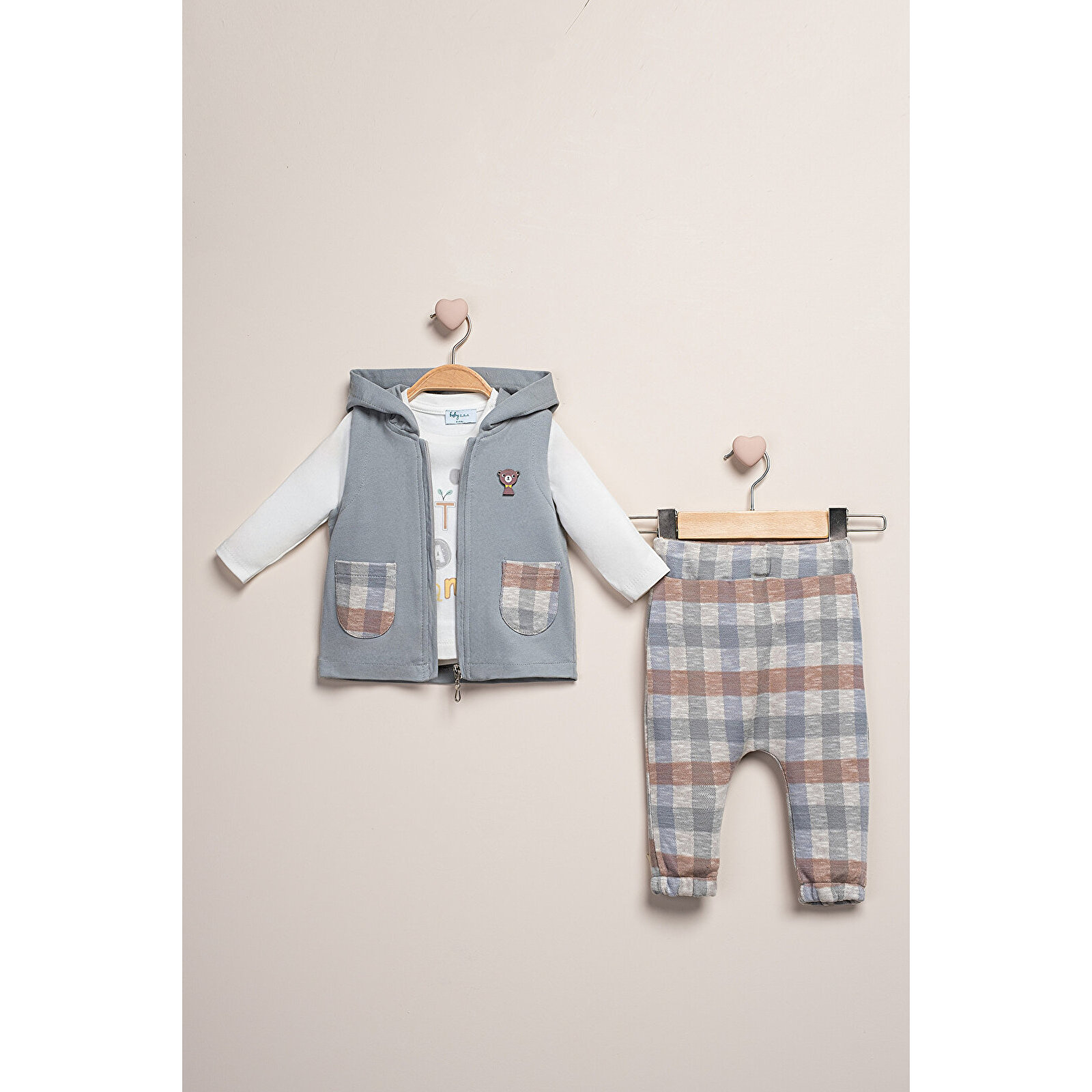 Yelek'Li Kapitone Pantolon 3'LüTakım