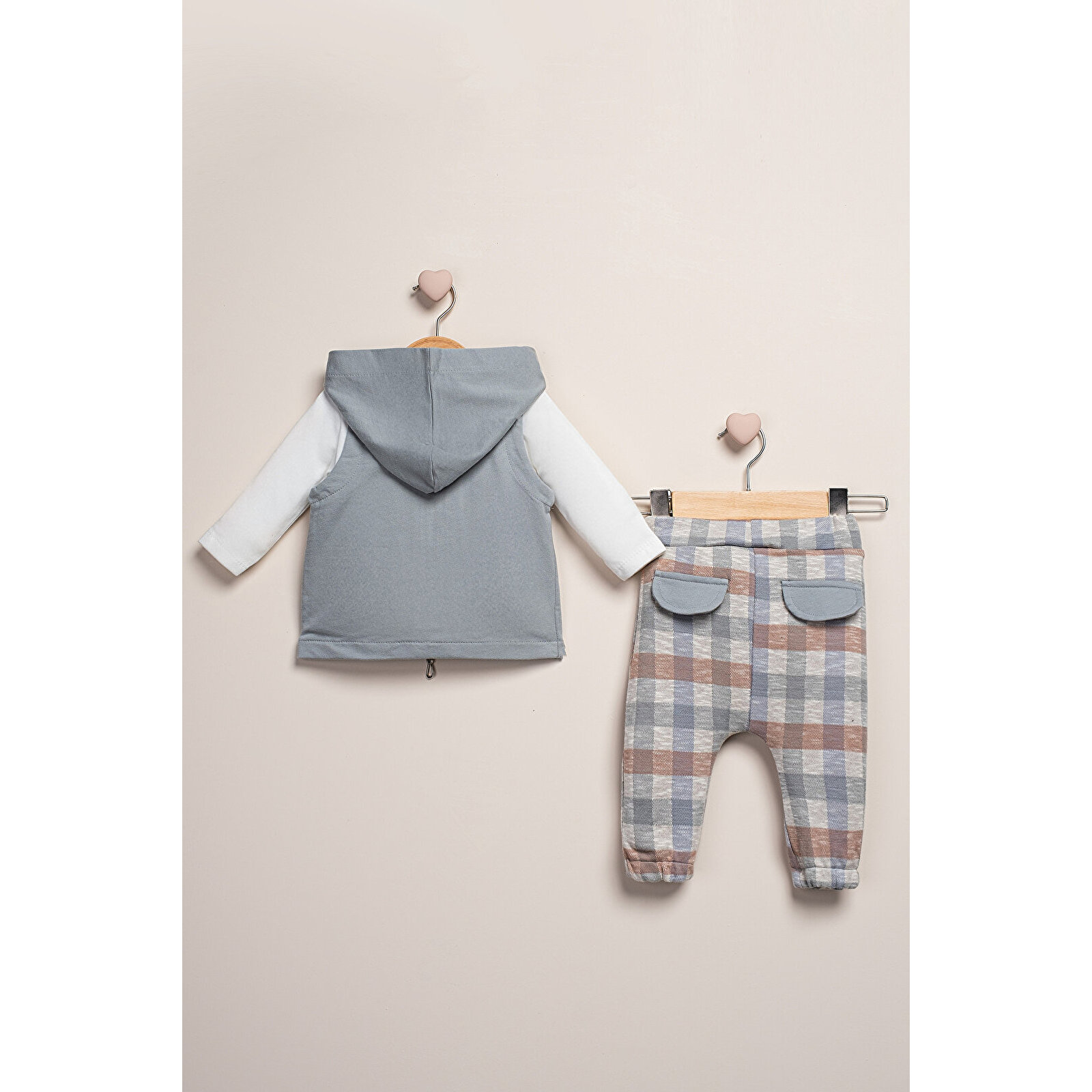 Yelek'Li Kapitone Pantolon 3'LüTakım