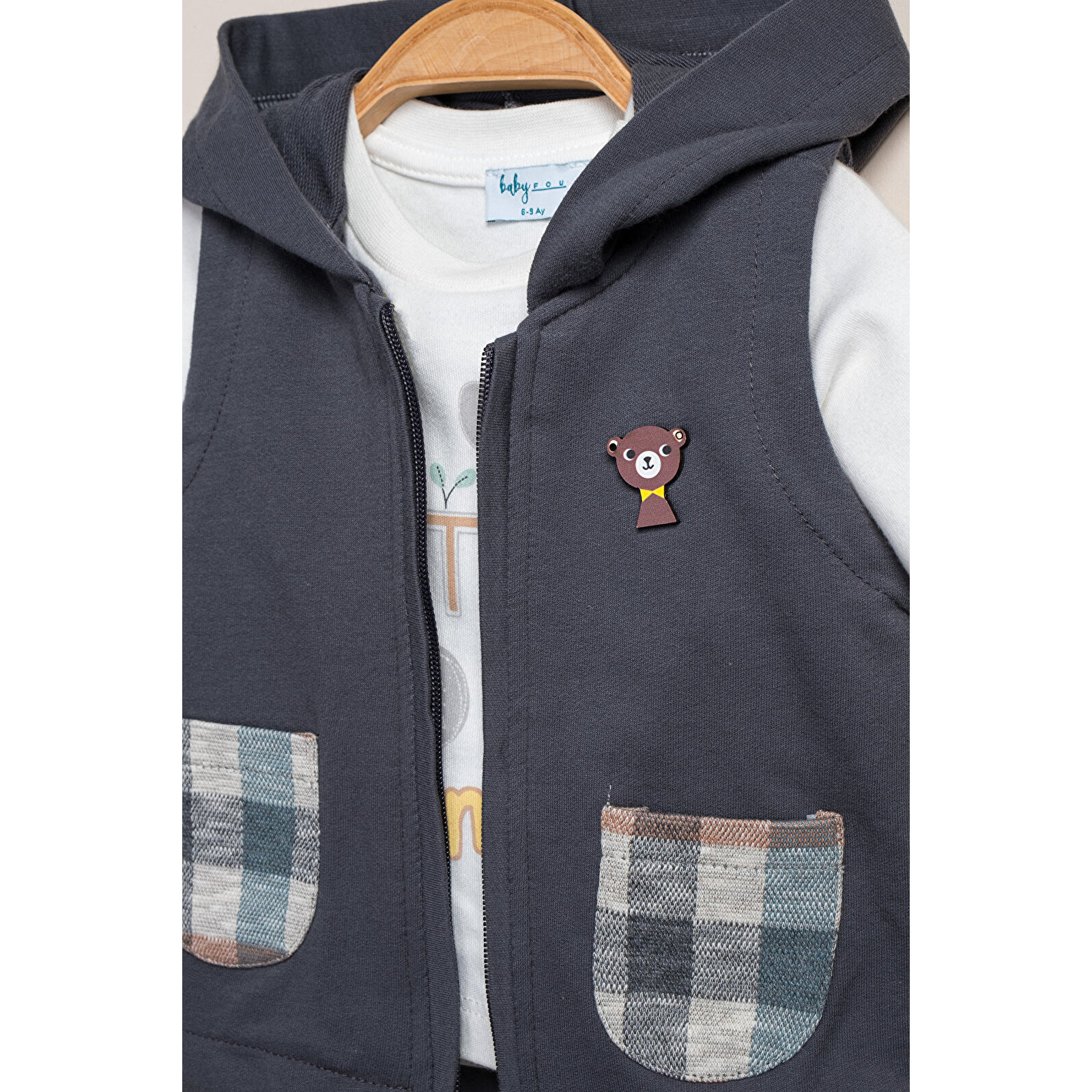 Yelekli Kapitone Pantolon 3'lü Takım