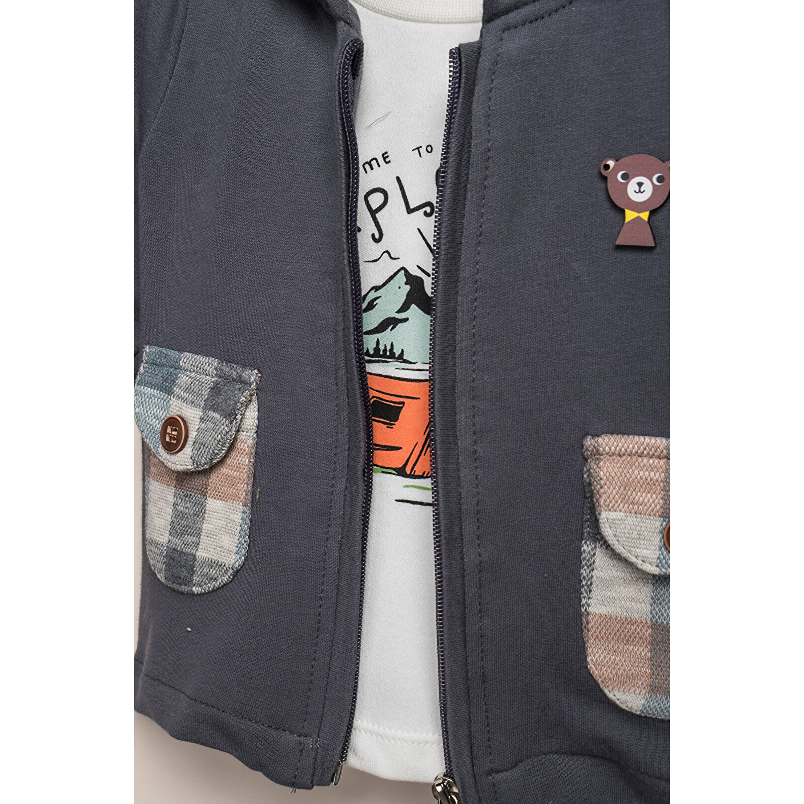 Kapüşonlu Puantiyeli 3'Lü Takım Kapüşonlu Puantiyeli 3'Lü Takım