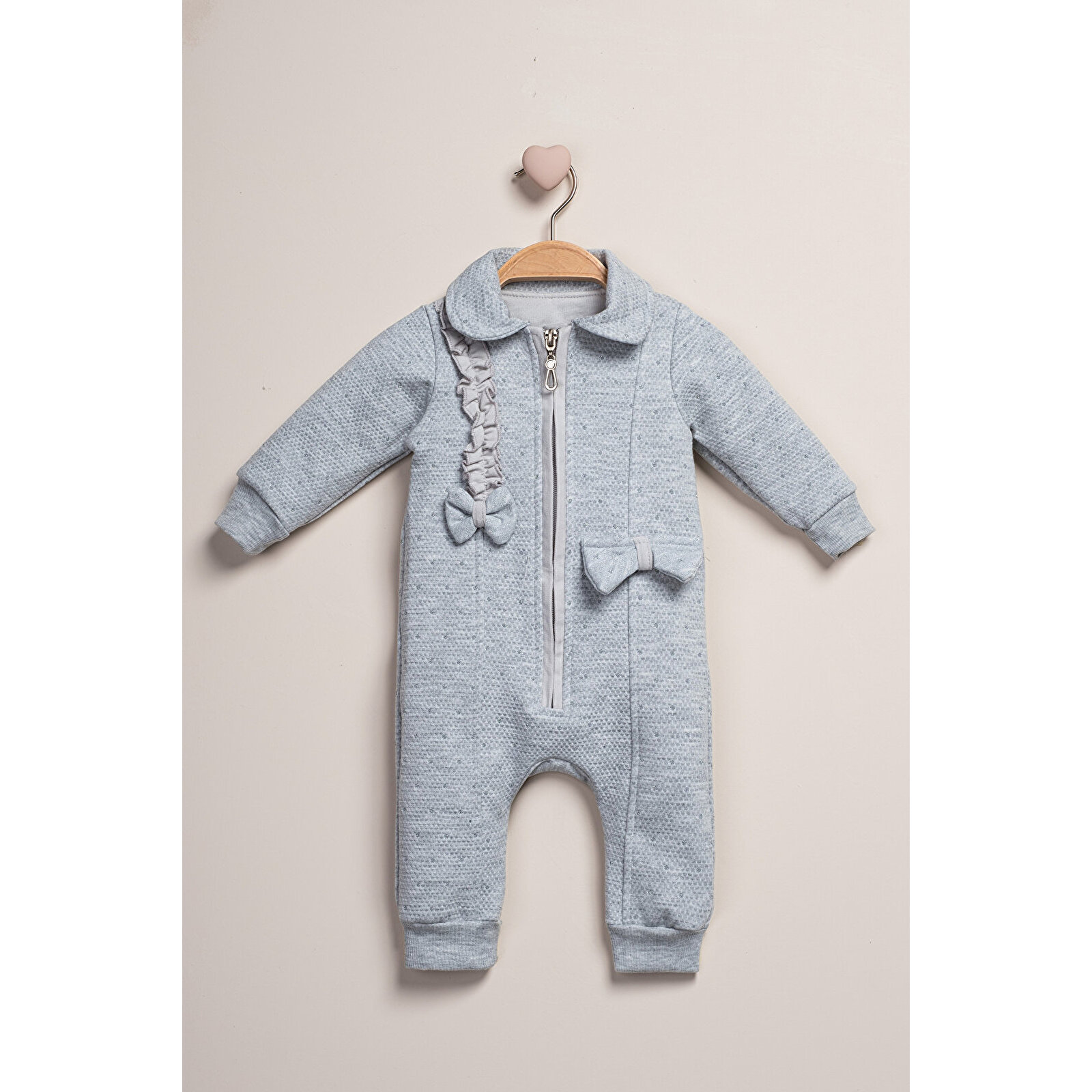 Fermuarlı Bebe Yaka Tulum