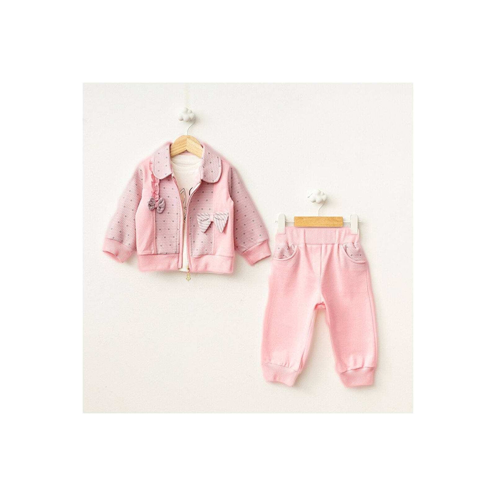 Bebe Yaka Fermuarlı 3'Lü Takım