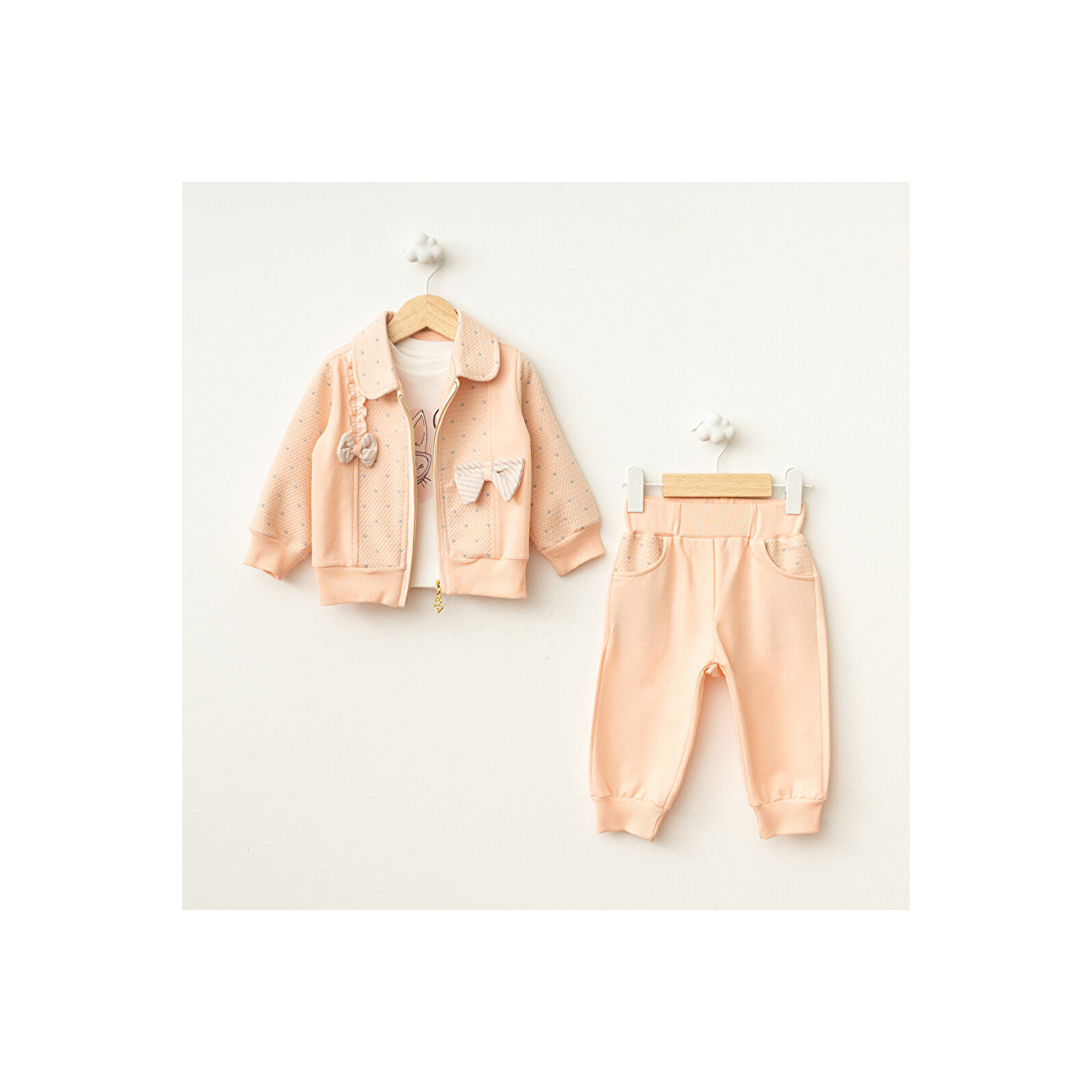 Bebe Yaka Fermuarlı 3'Lü Takım