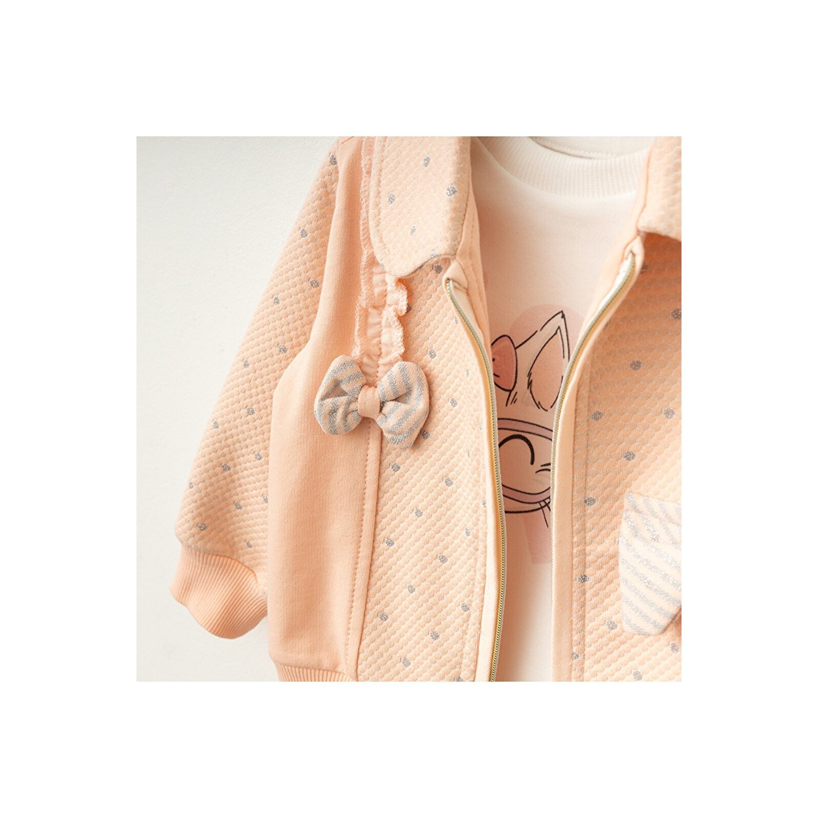 Bebe Yaka Fermuarlı 3'Lü Takım