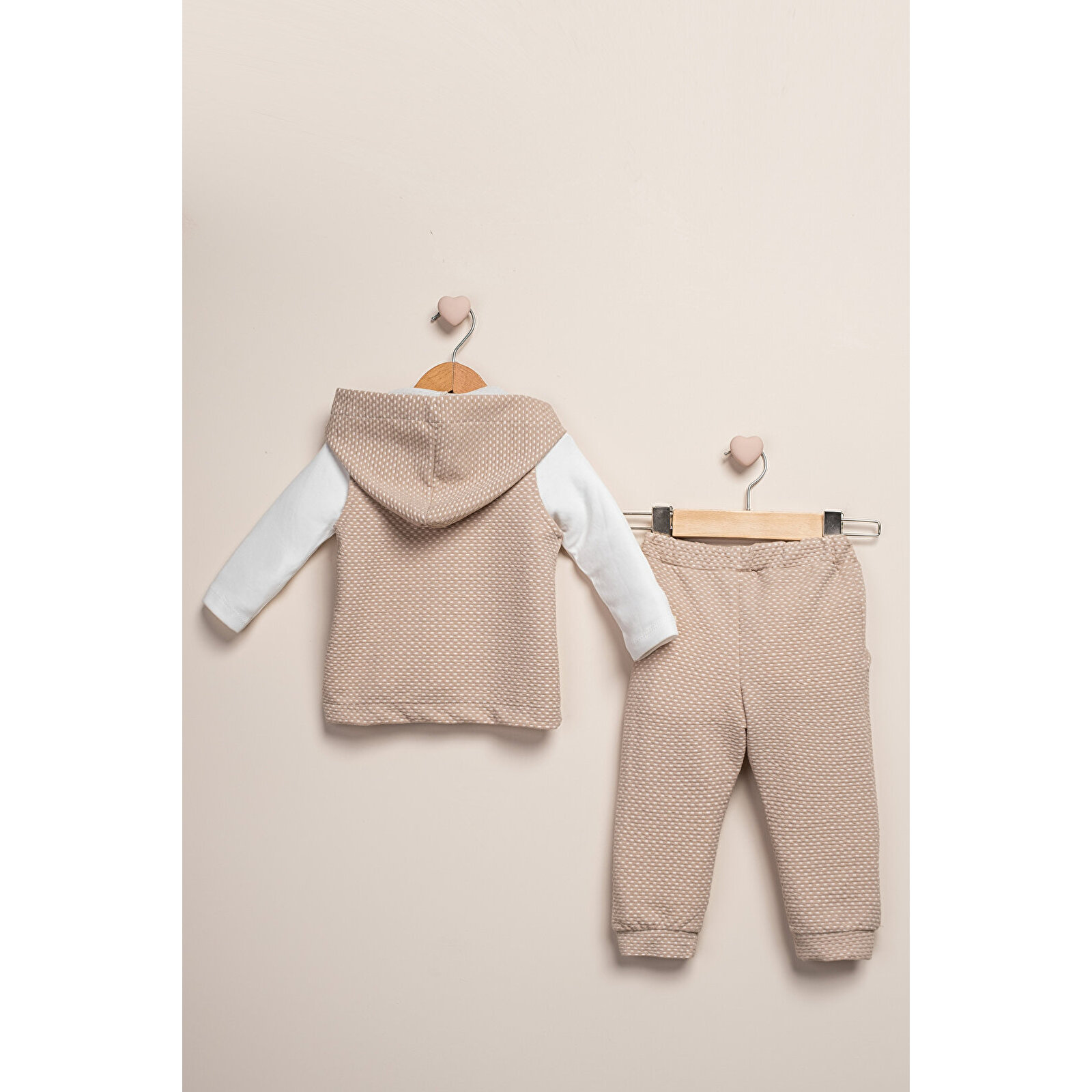 Kapüşonlu Yelekli 3'Lü Takım