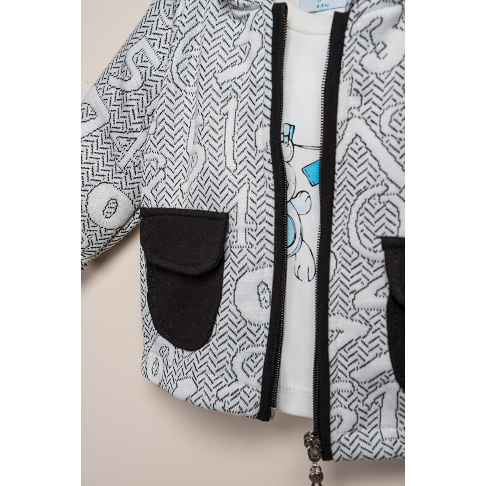 Kapüşonlu Hırka Sayı Baskılı 3'Lü Takım Kapüşonlu Hırka Sayı Baskılı 3'Lü Takım