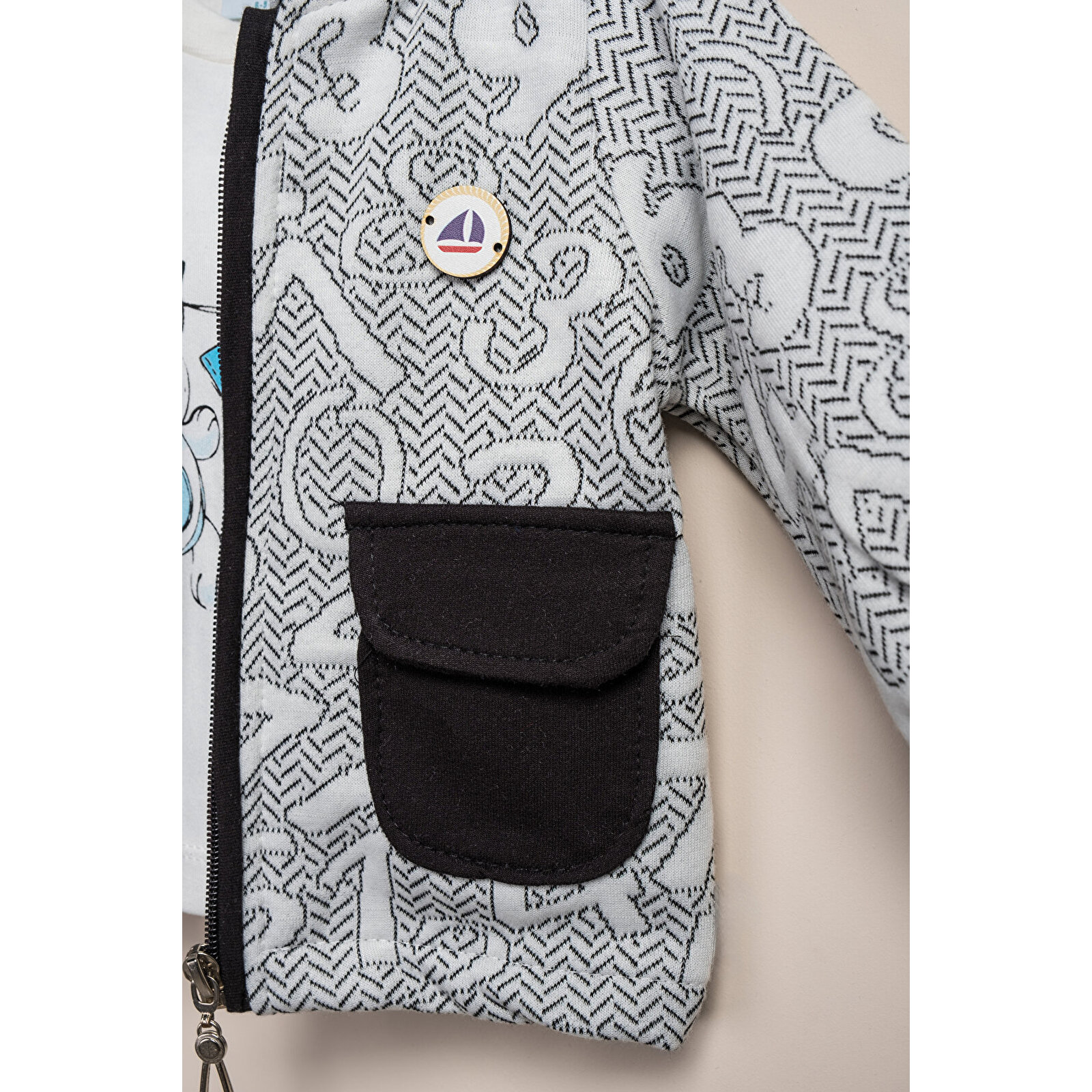 Kapüşonlu Hırka Sayı Baskılı 3'Lü Takım Kapüşonlu Hırka Sayı Baskılı 3'Lü Takım