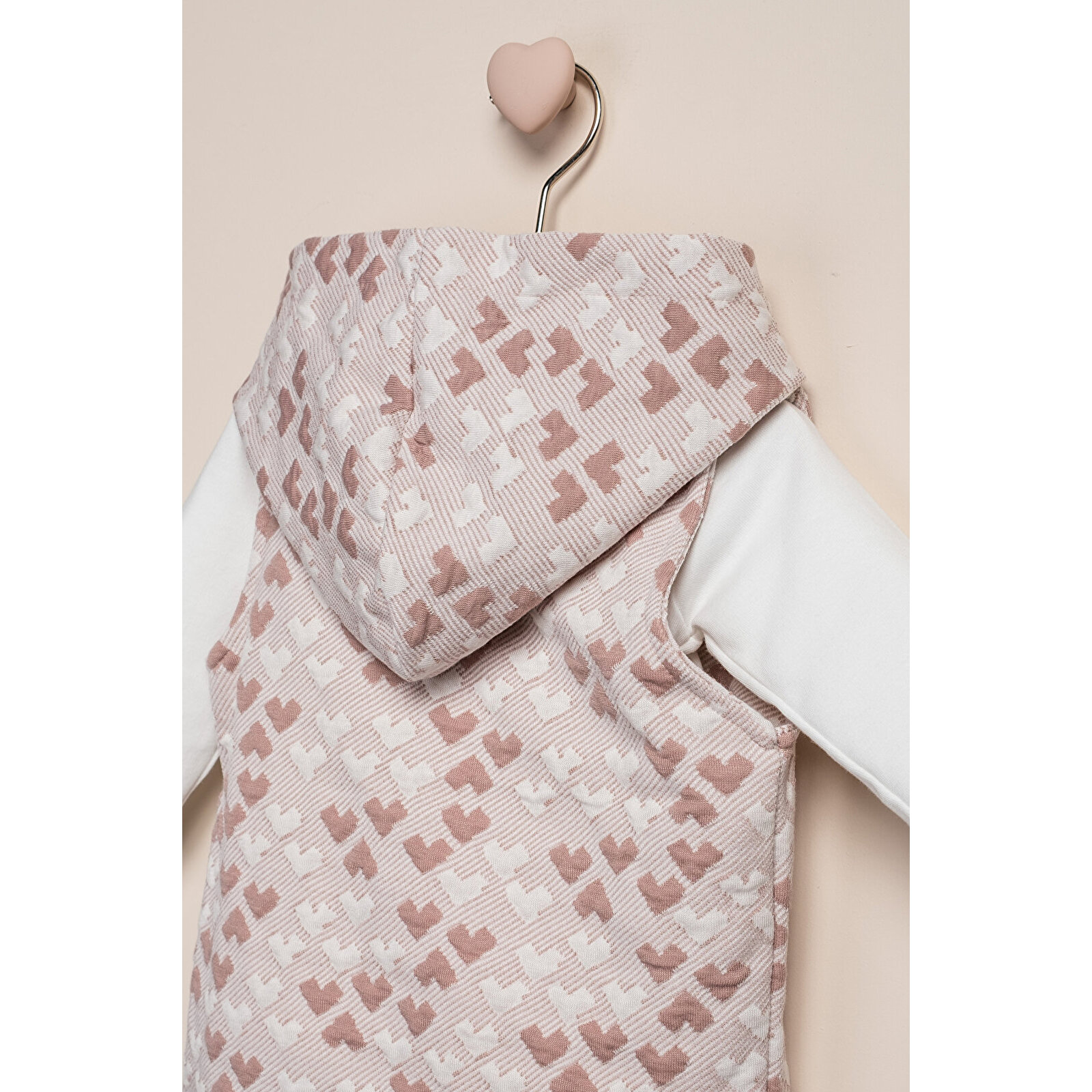 Yelekli Kalp Desen 3'Lü Takım