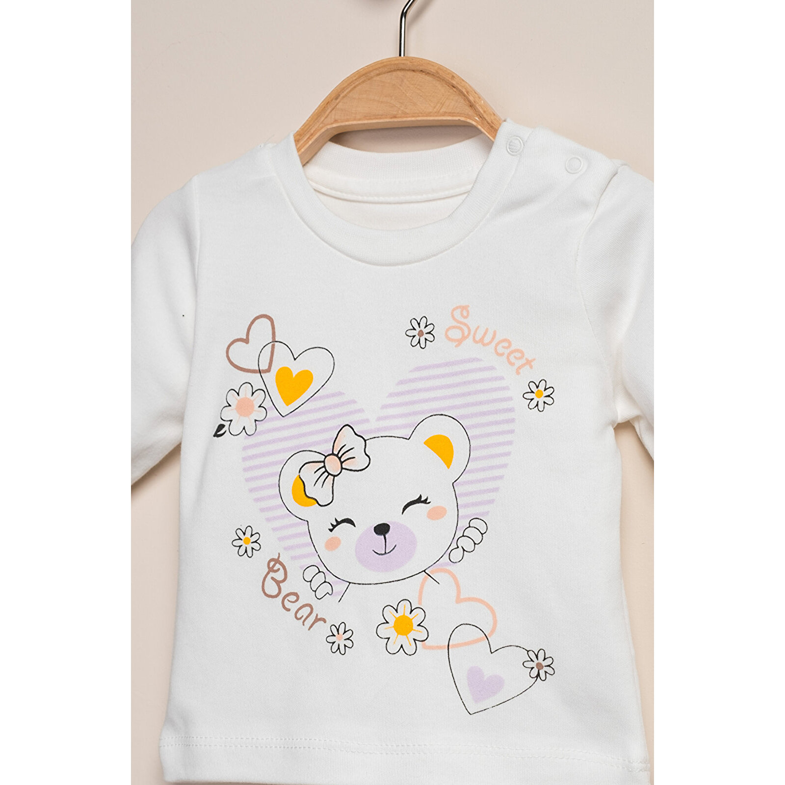 Yelekli Kalp Desen 3'Lü Takım