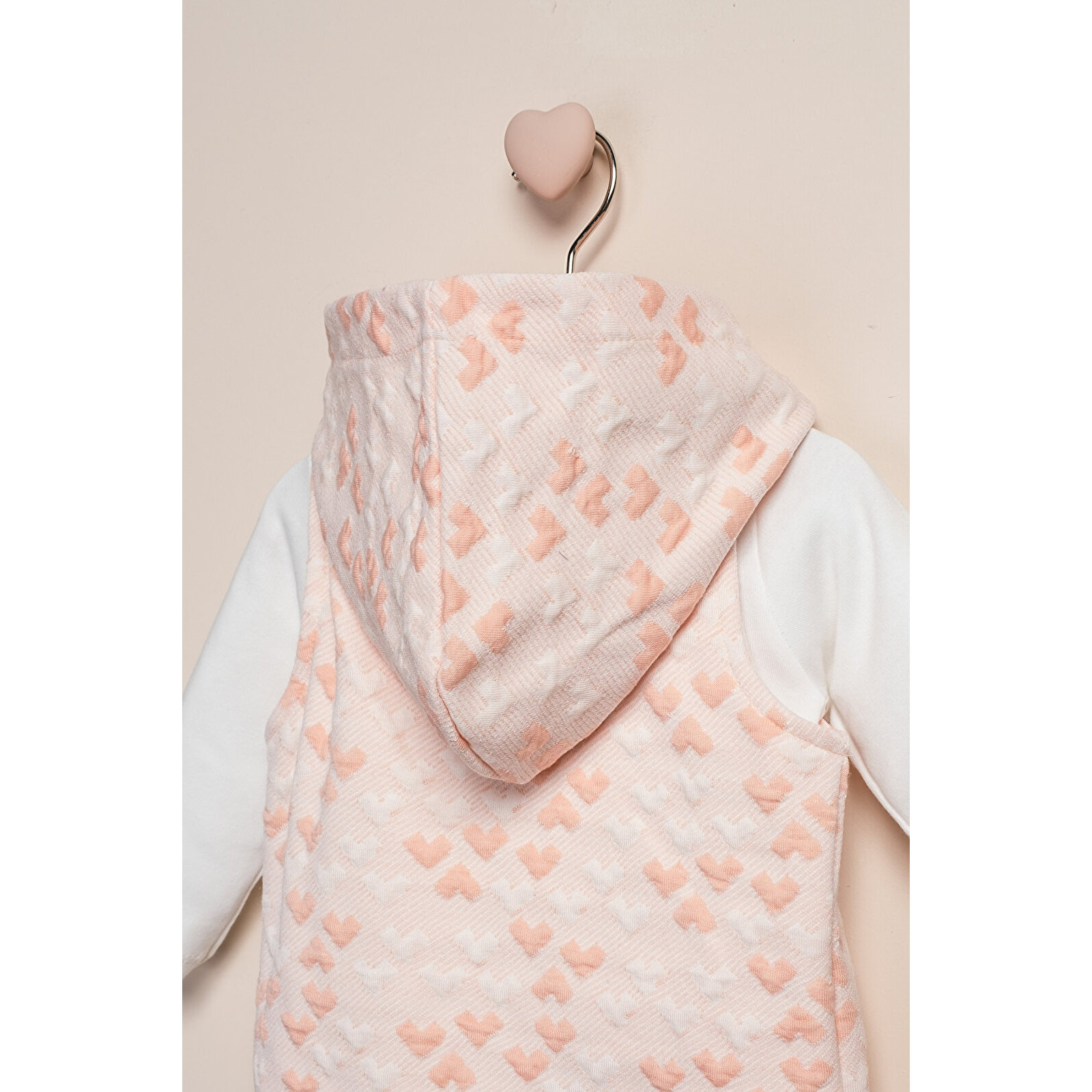 Yelekli Kalp Desen 3'Lü Takım