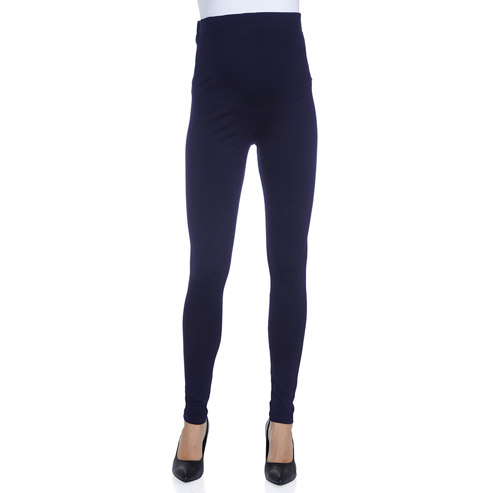 Lacivert Beli Ayarlamalı Kadın Yazlık Hamile Tayt