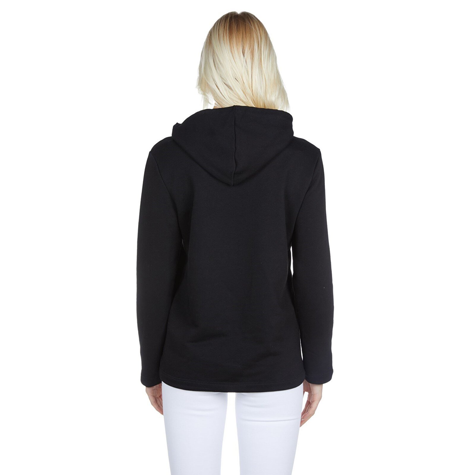 Siyah Kapüşonlu Kadın Emzirme Sweatshirt