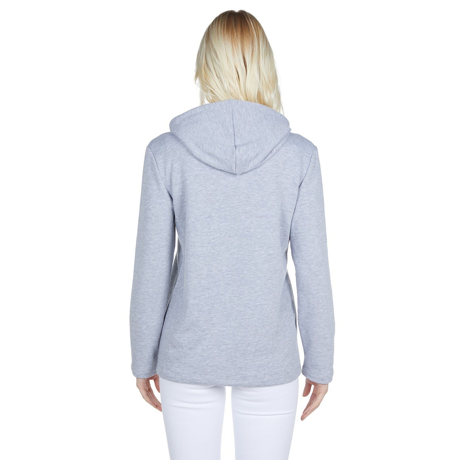 GRİ Kapüşonlu Kadın Emzirme Sweatshirt