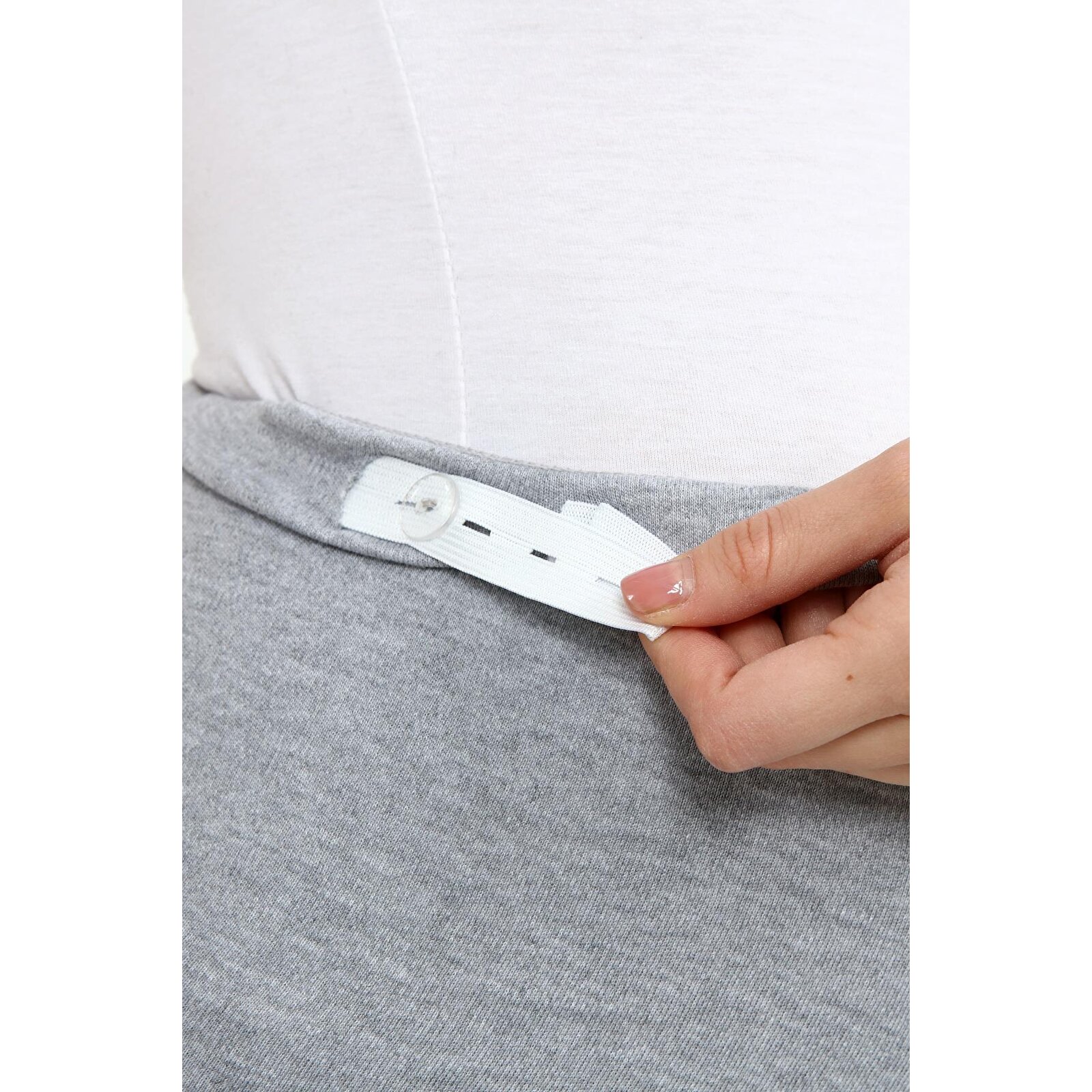 GRİ Bel Ayarlı Kadın Hamile Jogger Eşofman