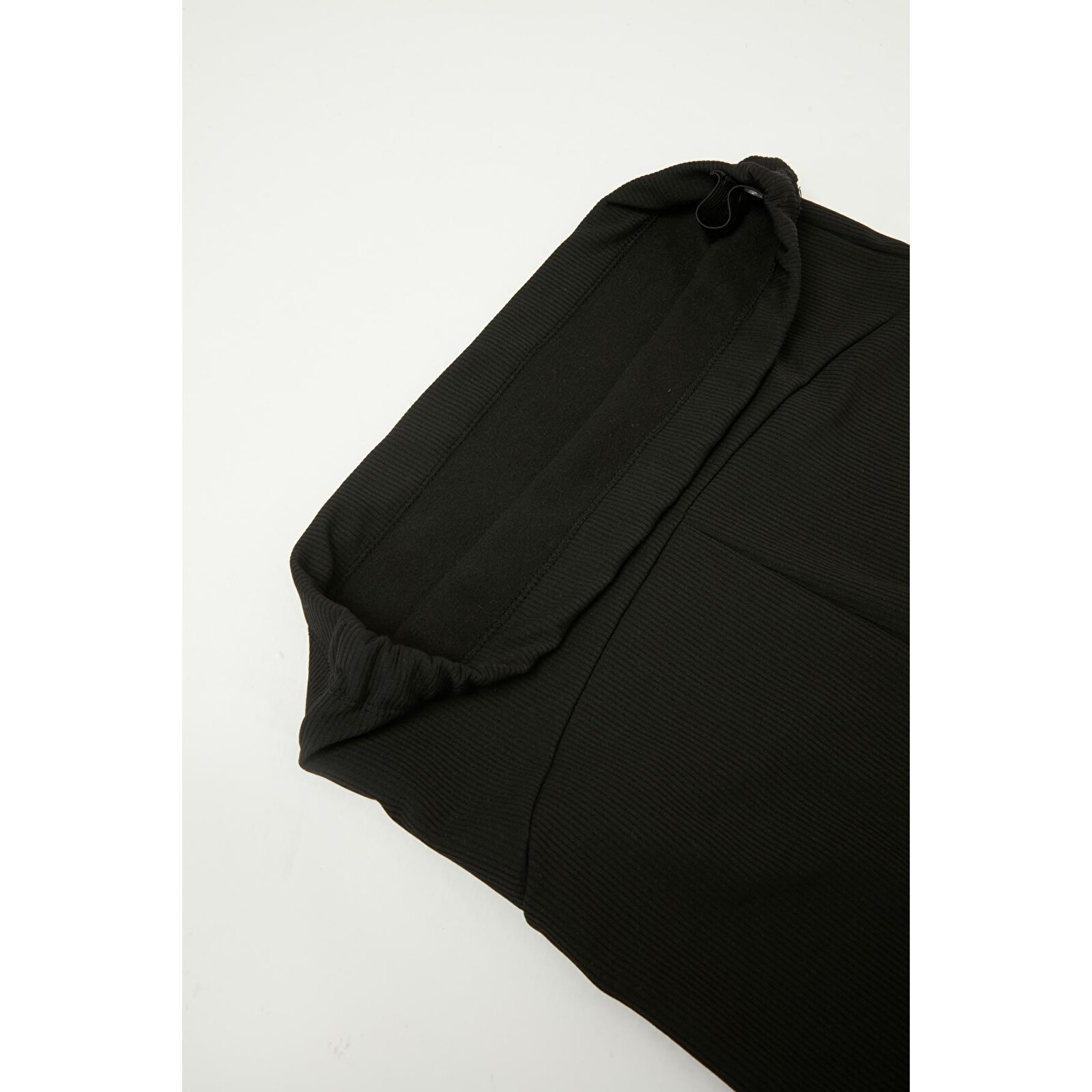 Siyah Beli Ayarlamalı Kadın Kışlık Termal Fitilli Hamile Tayt