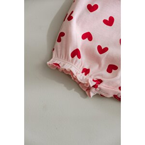 %100 Pamuk Kısa Paça Fırfırlı Bebek Tulum