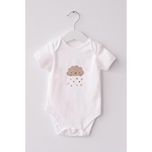 %100 Organik Pamuk 3lü Baskılı Kısa Kollu Bebek Body Love