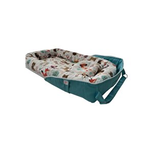 Nest Orman Desenli Çantalı Babynest Bebek Çantası Taşınabilir Anne Yanı Yatağı Nest Orman Desenli Çantalı Babynest Bebek Çantası Taşınabilir Anne Yanı Yatağı