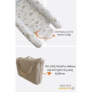 Kahve Dağ Çantalı Babynest Taşınabilir -  Konforlu ve Güvenli Bebek Yatağı 