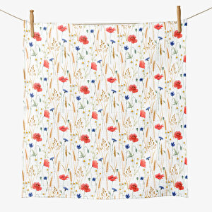 4 Katlı Müslin Örtü - Kır Çiçek Desenli Bebek Müslin Battaniyesi - Dört Katlı Müslin 100x110 Cm 4 Katlı Müslin Örtü - Kır Çiçek Desenli Bebek Müslin Battaniyesi - Dört Katlı Müslin 100x110 Cm