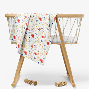 4 Katlı Müslin Örtü - Kır Çiçek Desenli Bebek Müslin Battaniyesi - Dört Katlı Müslin 100x110 Cm 4 Katlı Müslin Örtü - Kır Çiçek Desenli Bebek Müslin Battaniyesi - Dört Katlı Müslin 100x110 Cm