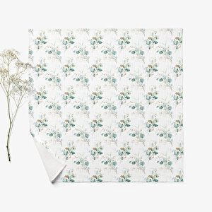 4 Katlı Müslin Örtü - Yaprak Desenli Bebek Müslin Battaniyesi - Dört Katlı Müslin 100x110 Cm 4 Katlı Müslin Örtü - Yaprak Desenli Bebek Müslin Battaniyesi - Dört Katlı Müslin 100x110 Cm